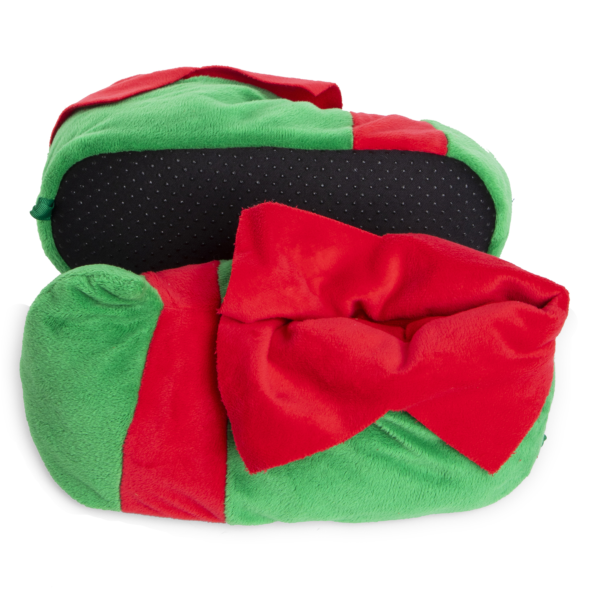 holiday plush elf shoe slippers