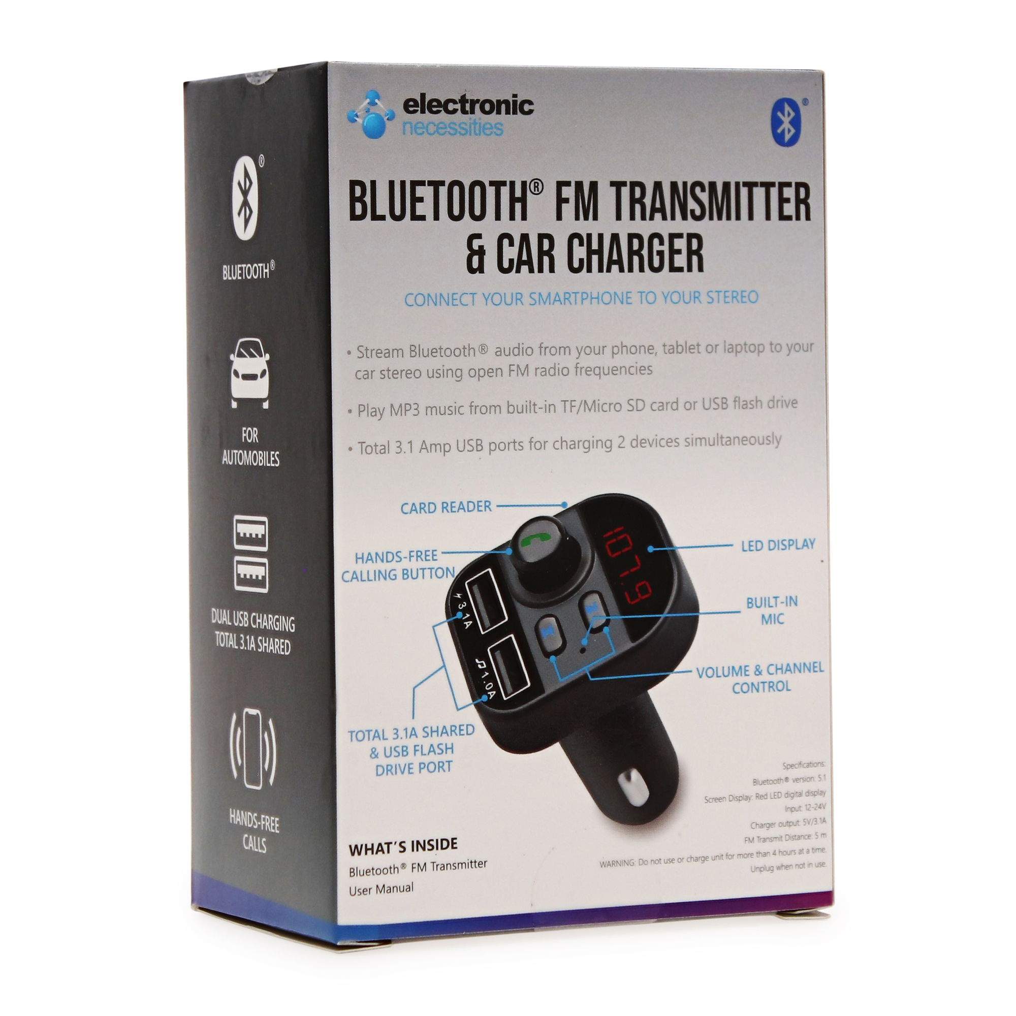 bluetooth® FM transmitter & car charger