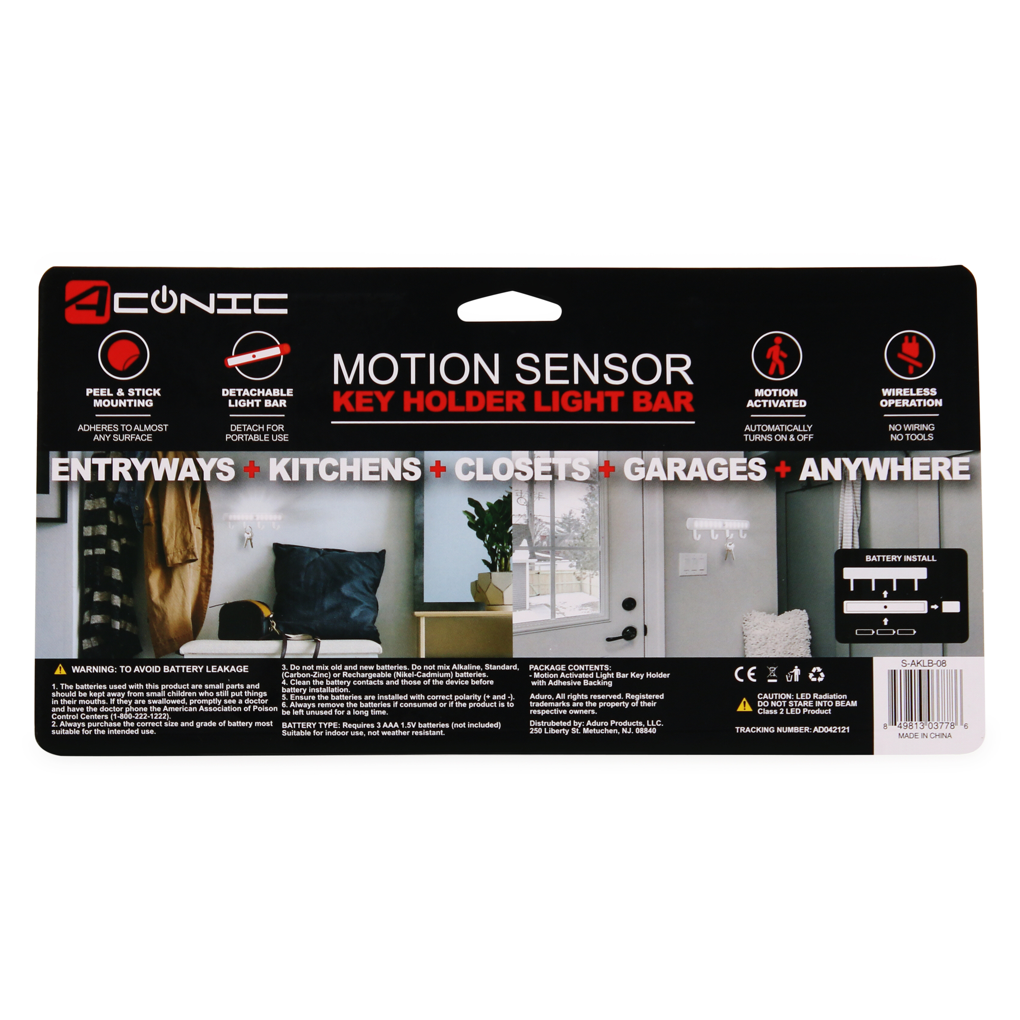 Five Below Motion sensor key holder light bar Hamilton Place