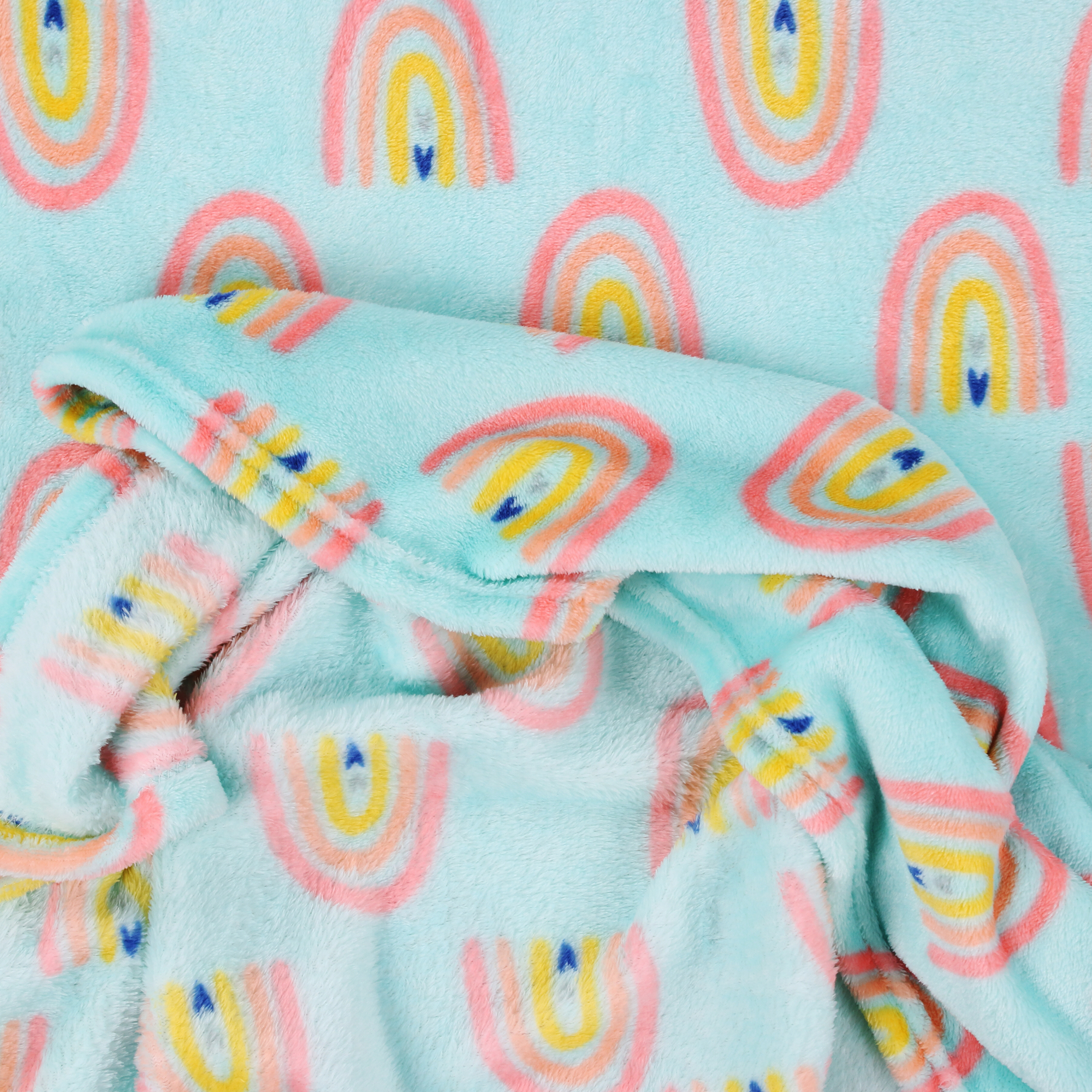 plush rainbow icon throw blanket 50in x 60in