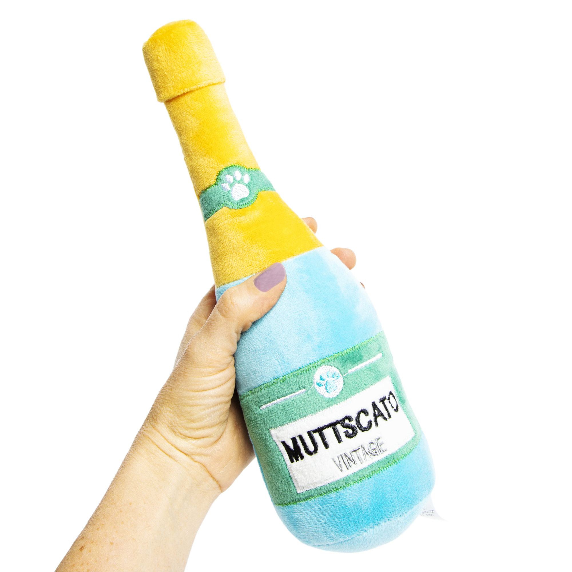 bubbly wine bottle dog toy