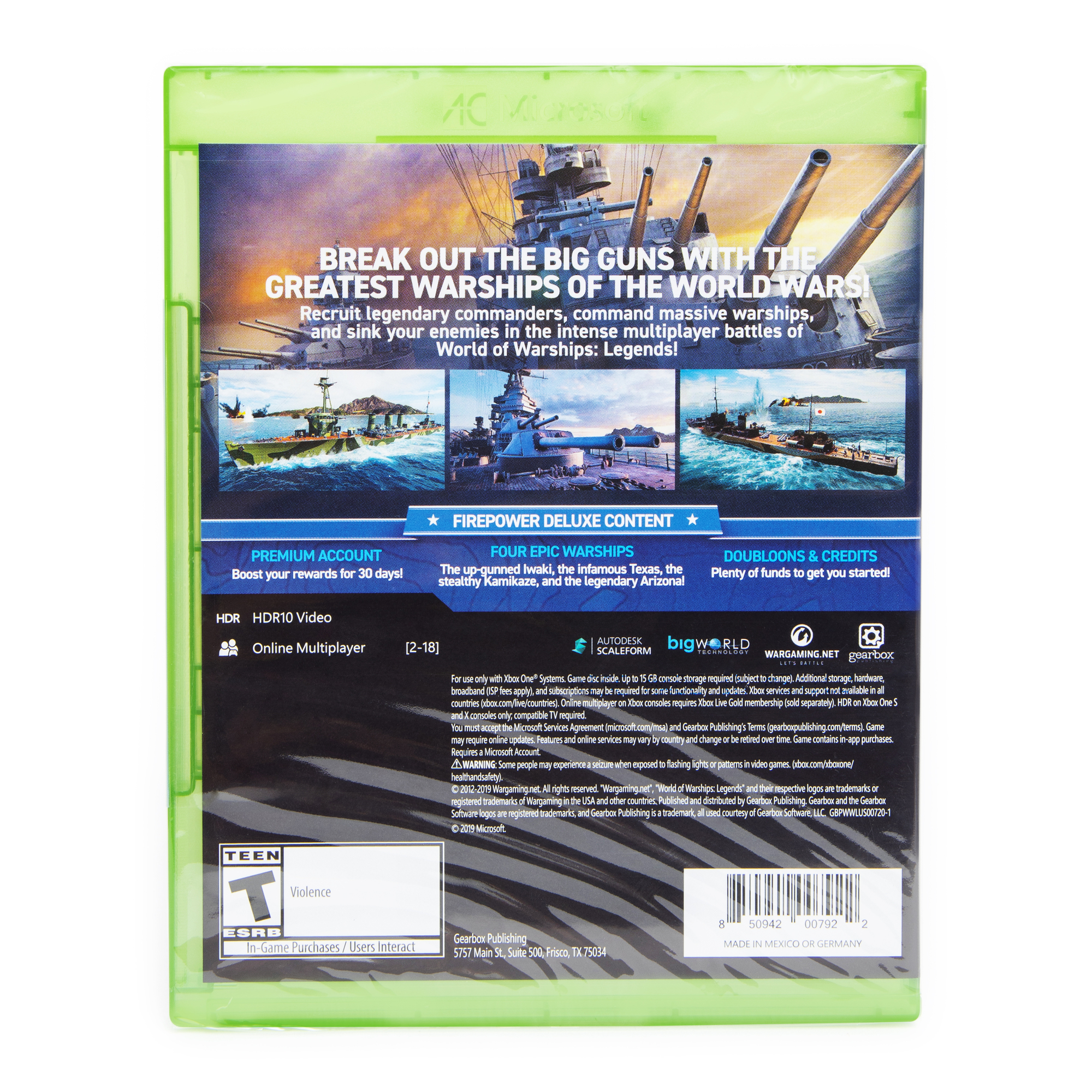 world of warships: legends, firepower deluxe - xbox one