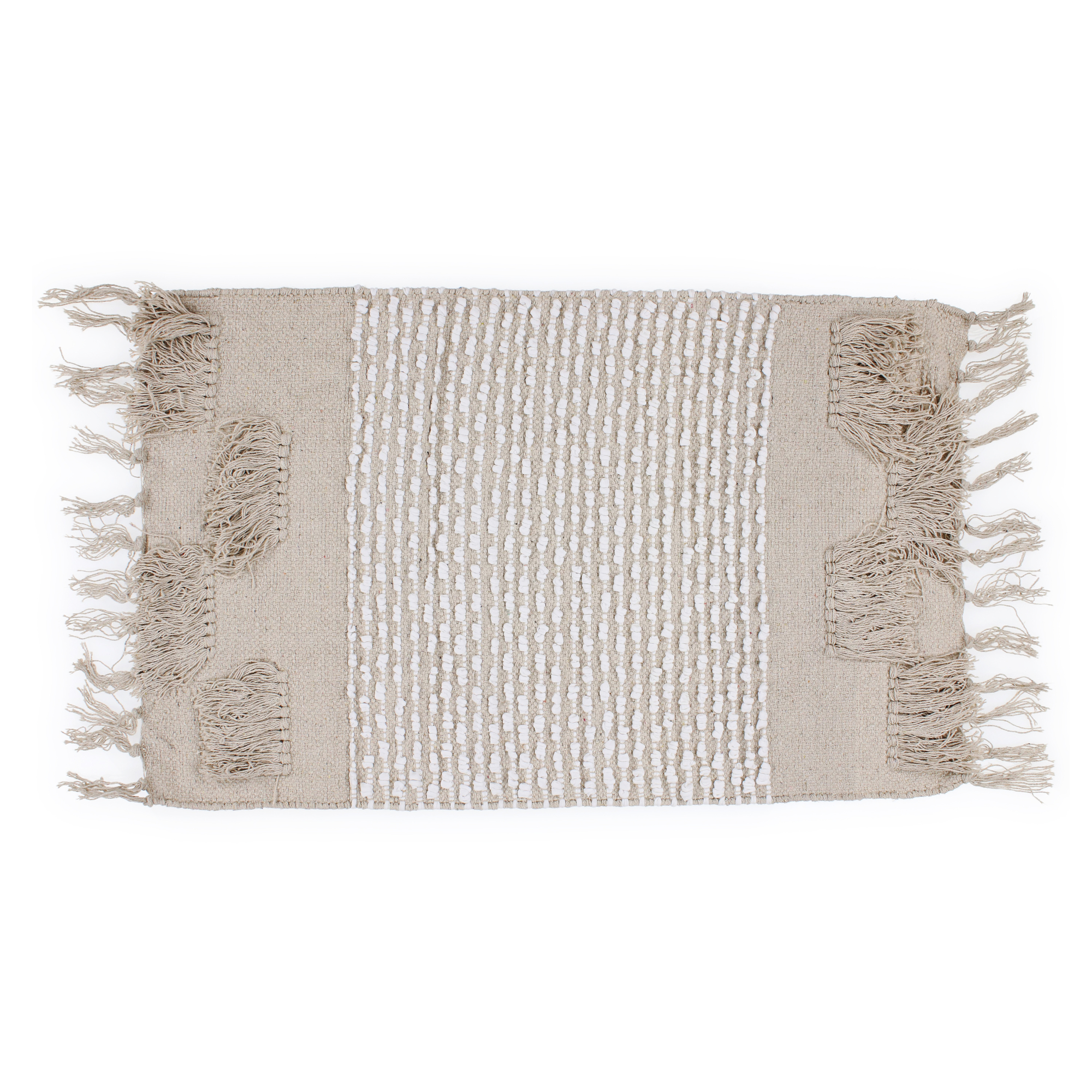 woven fringe throw rug 21in x 34in