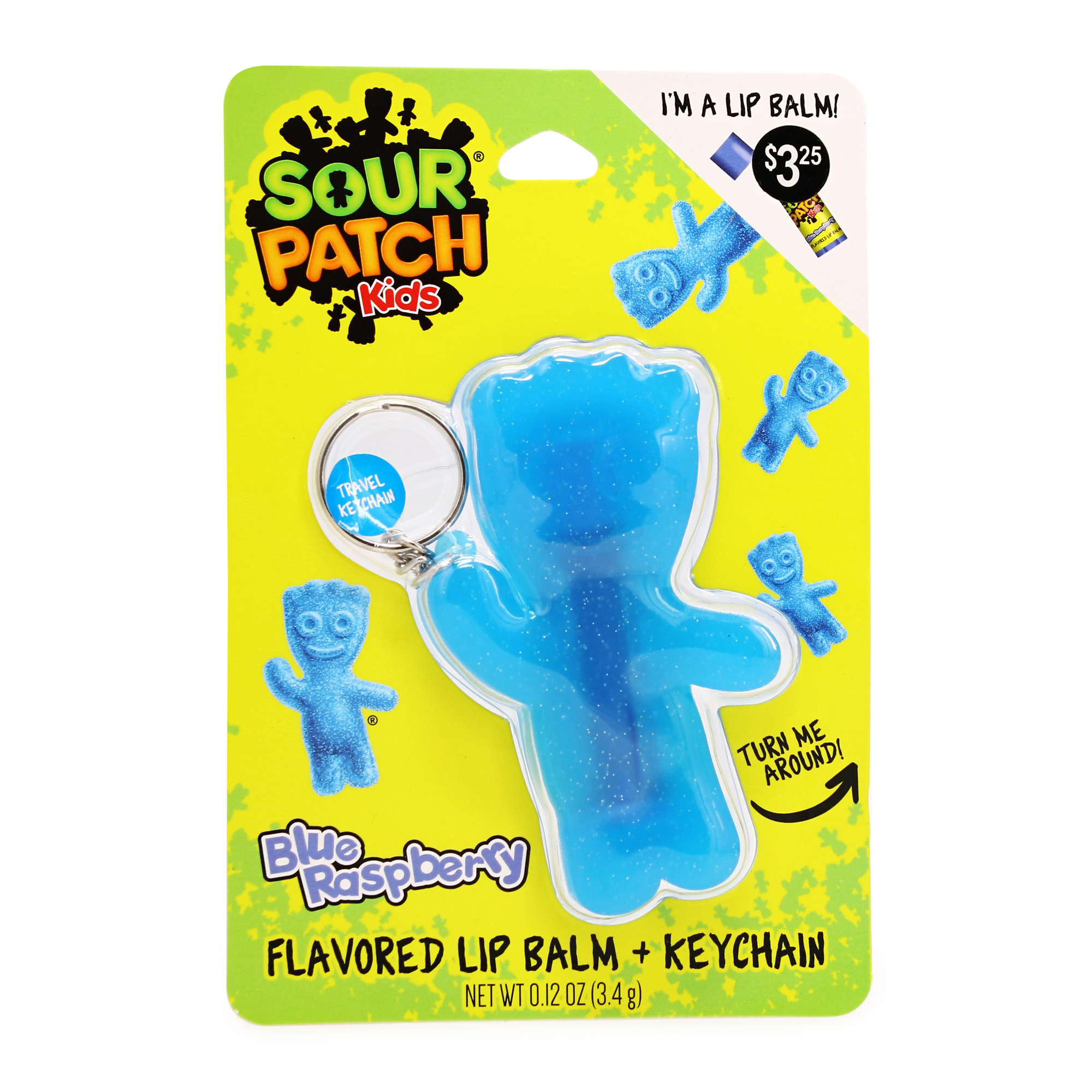 sour patch kids® flavored lip balm keychain
