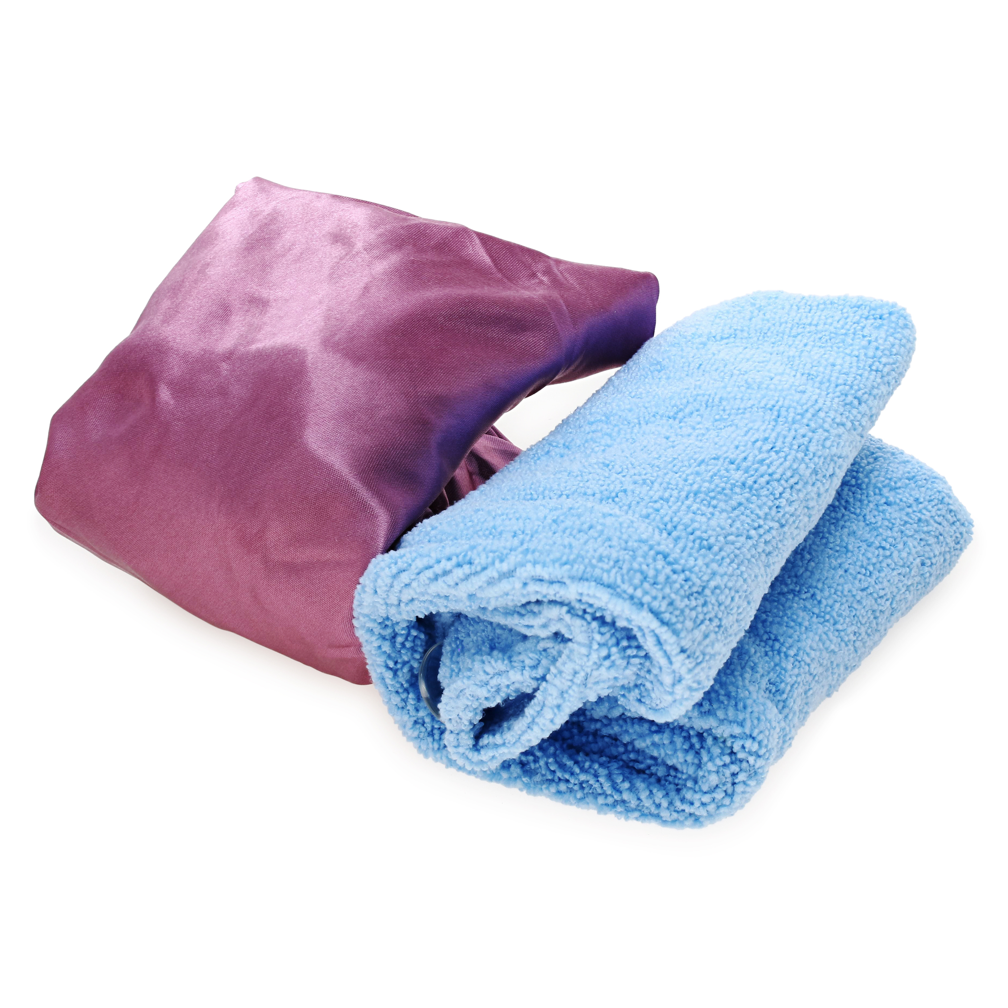 shower cap & microfiber hair turban 2-pack