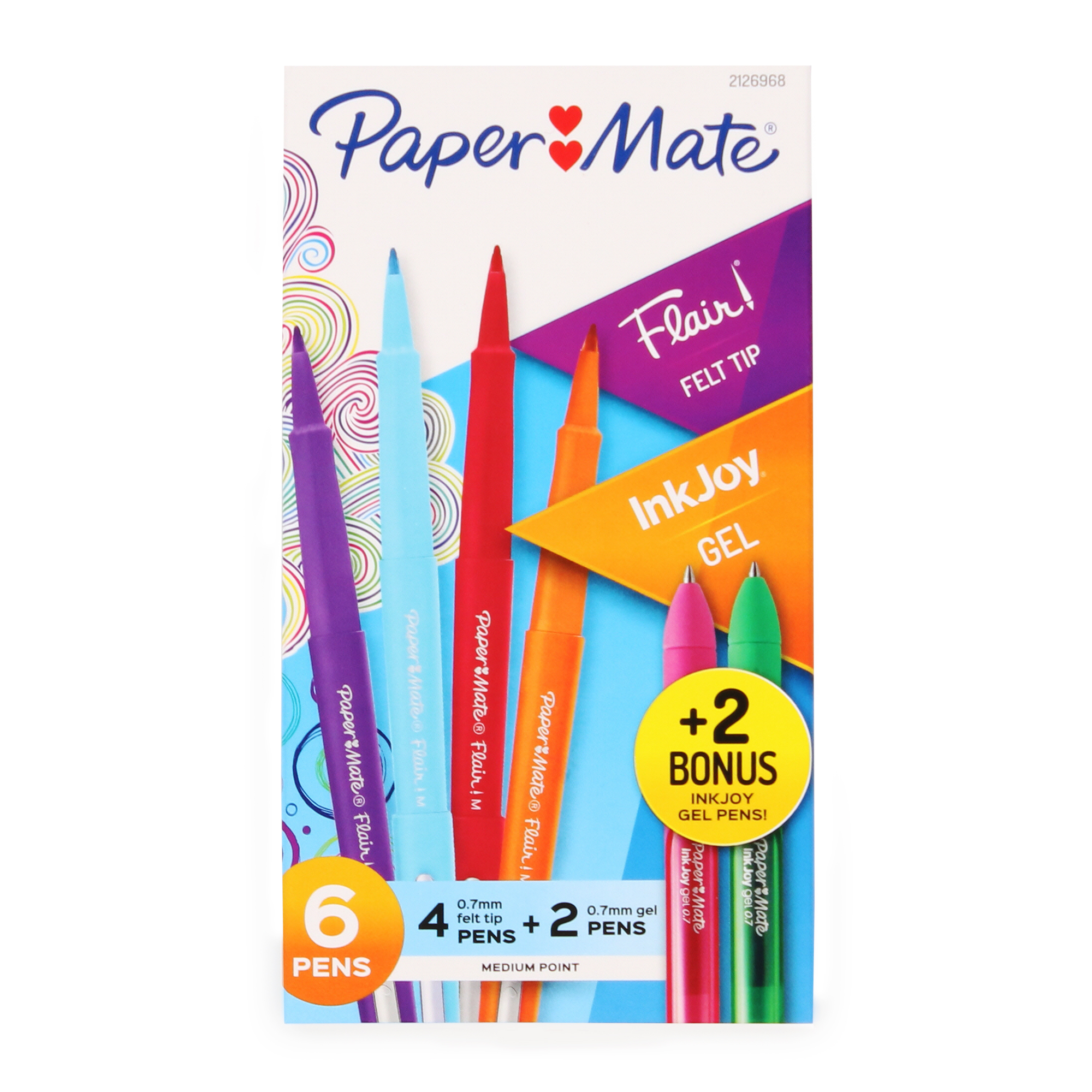 papermate® inkjoy® gel pens 6-pack - flair felt tip