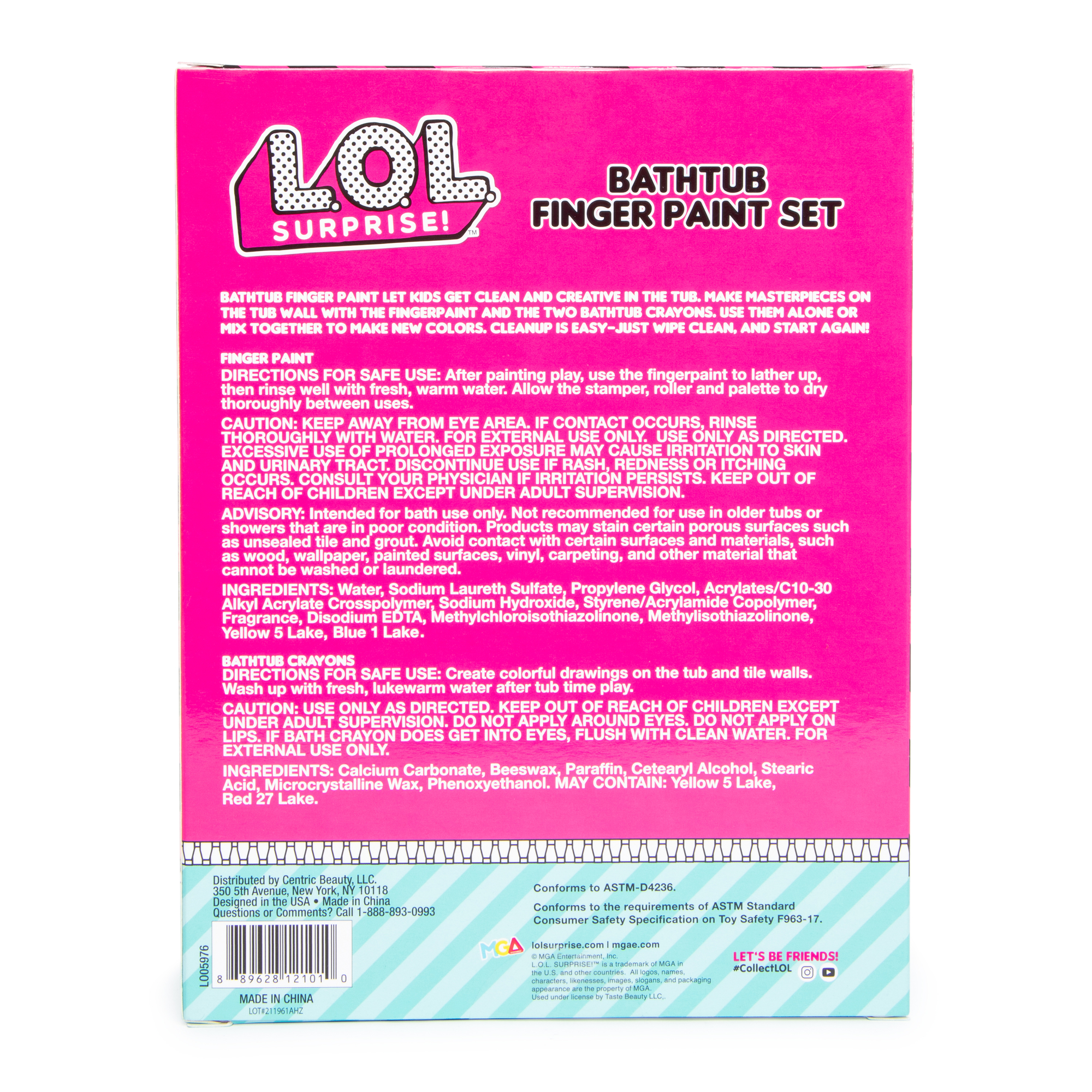 l.o.l. surprise!™ bathtub finger paint set