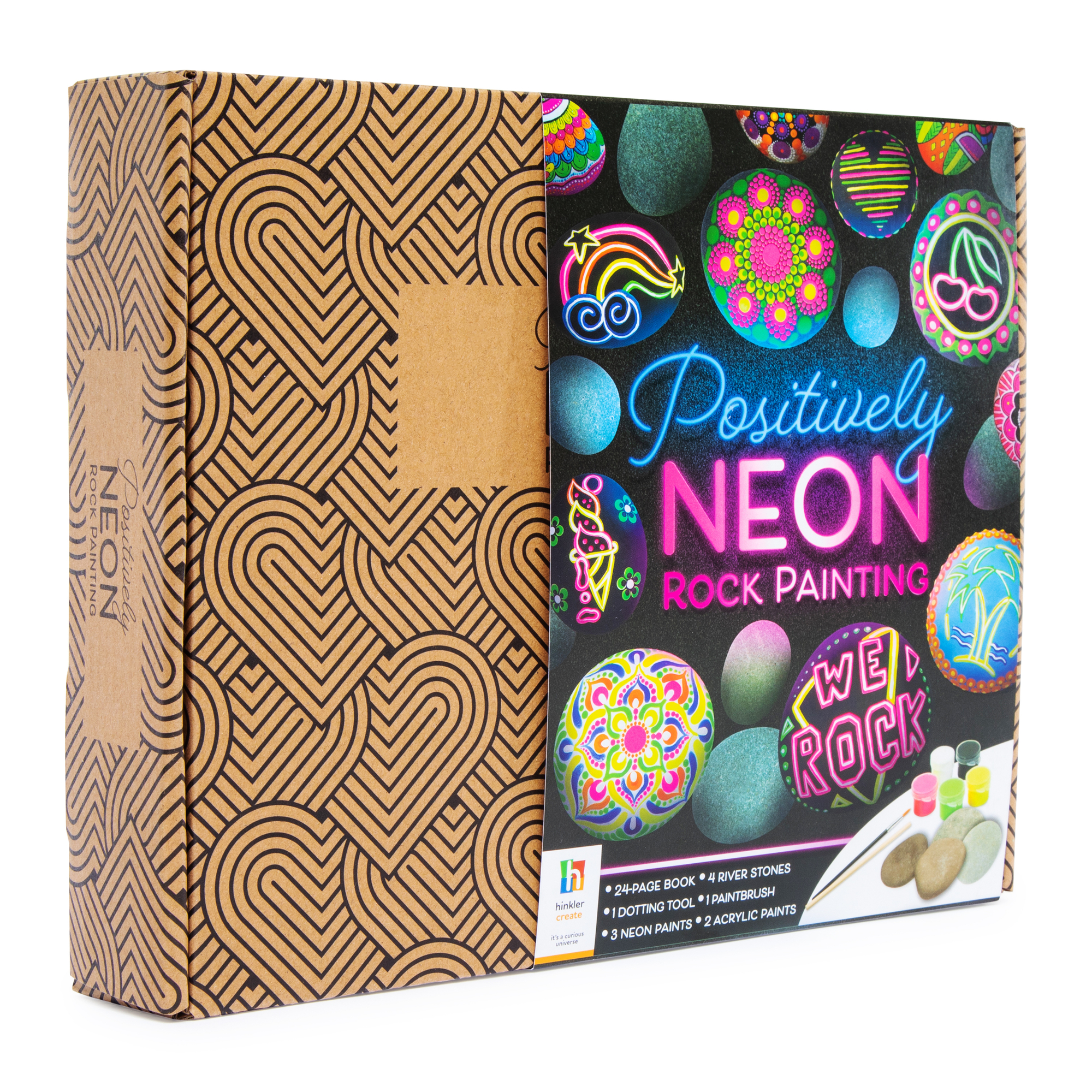 positively neon rock painting craft kit