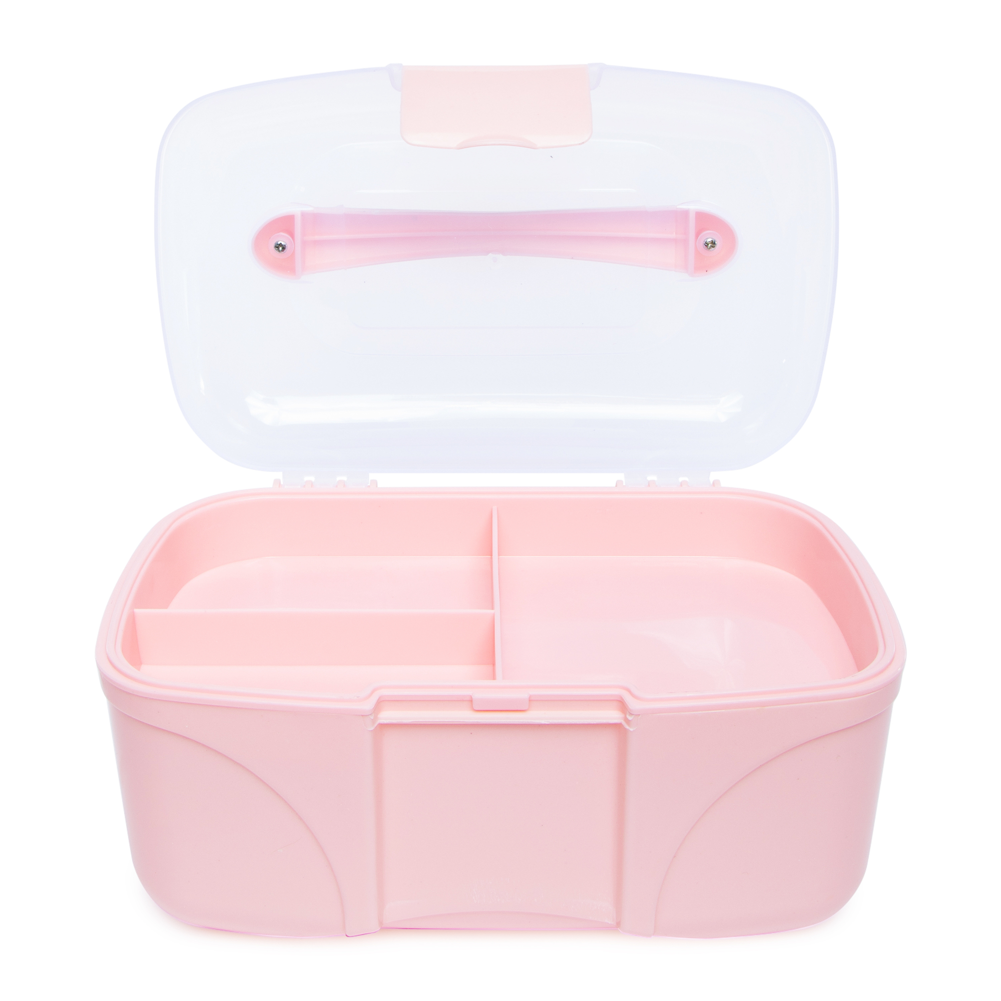 storage box with removable tray 9.3in x 6in - clear & lavender, Five Below