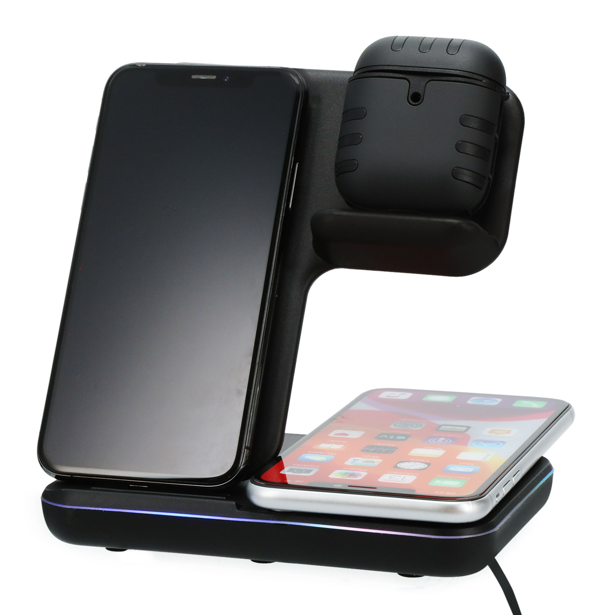 3 in 1 LED wireless charging pad & phone stand