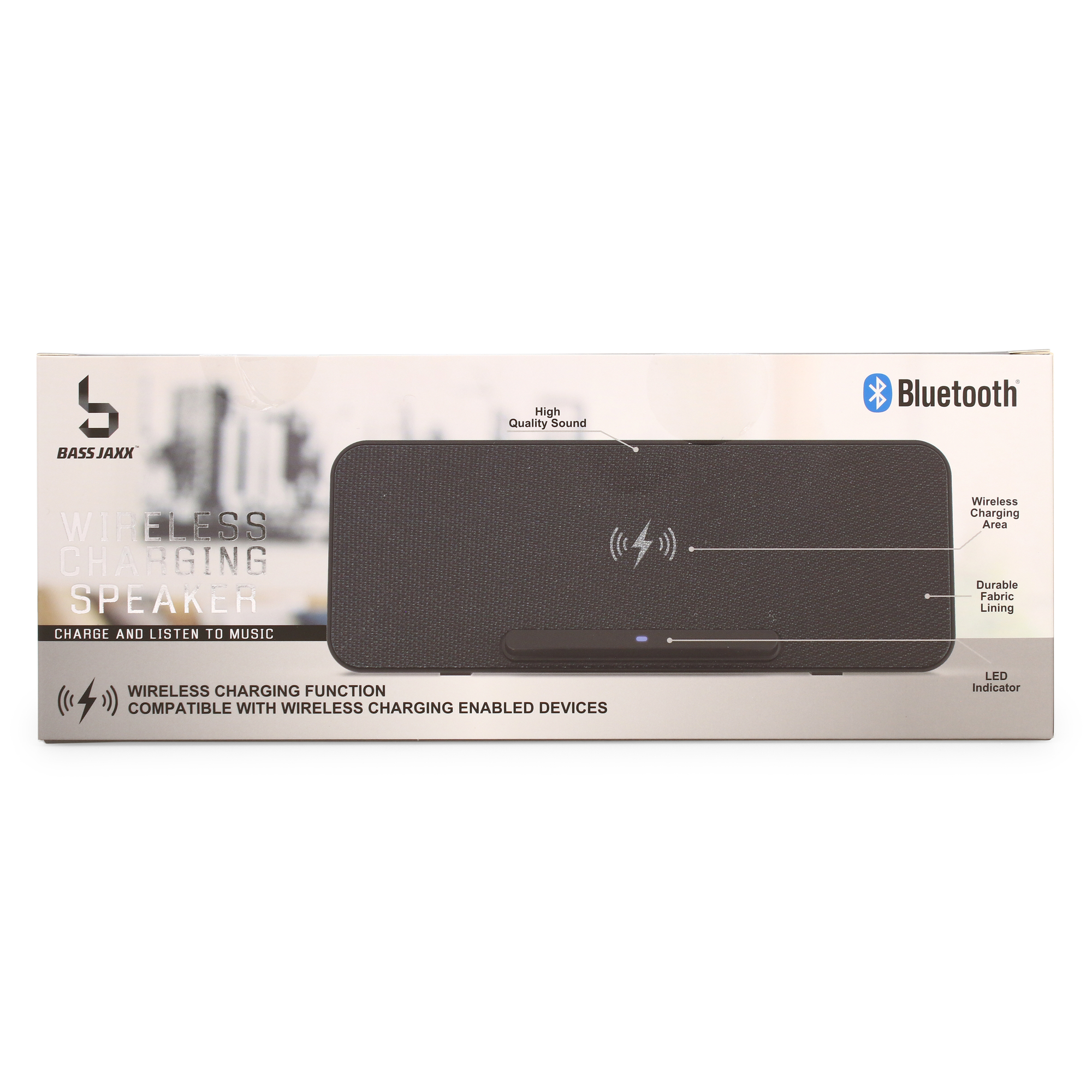 wireless bluetooth® speaker with wireless charging dock