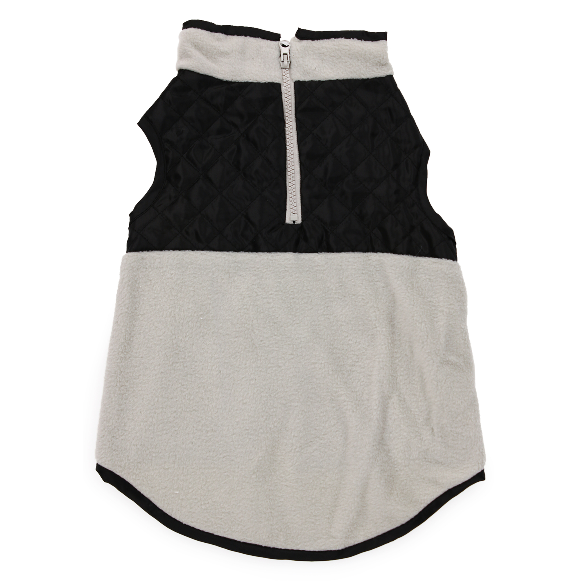 quilted 3-quarter zip fleece pet vest