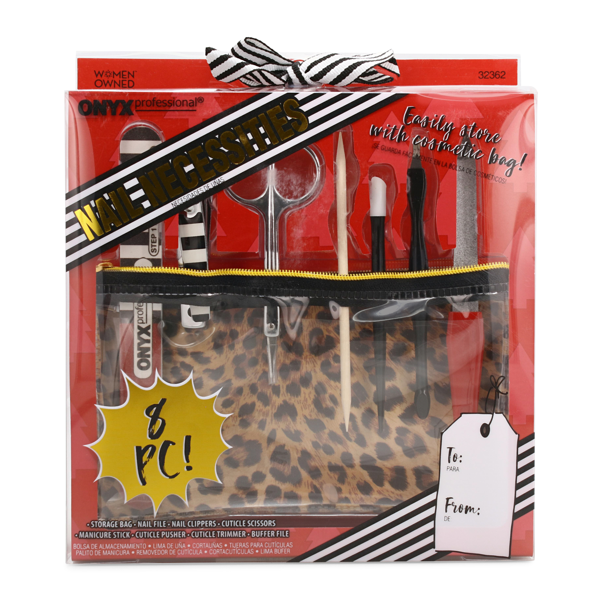 nail necessities 8-piece set - red