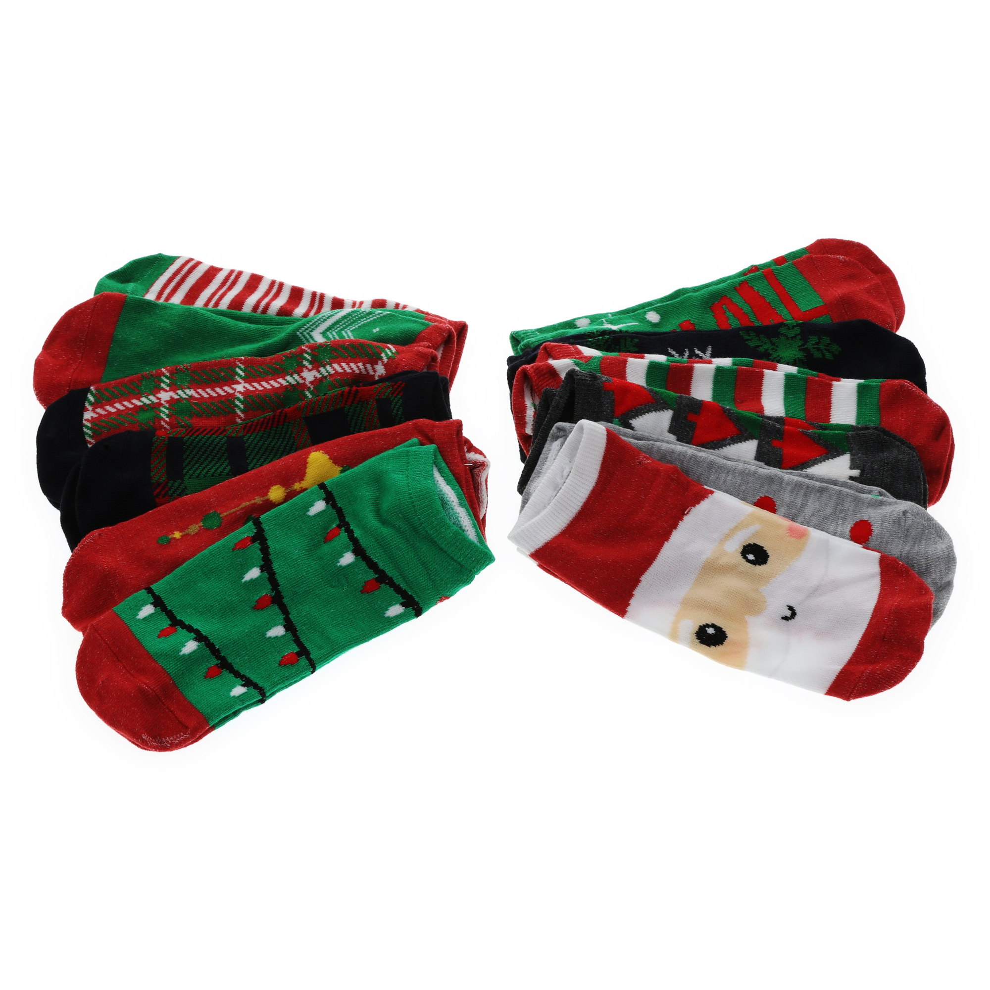 12 days of christmas surprise socks countdown calendar -red & green