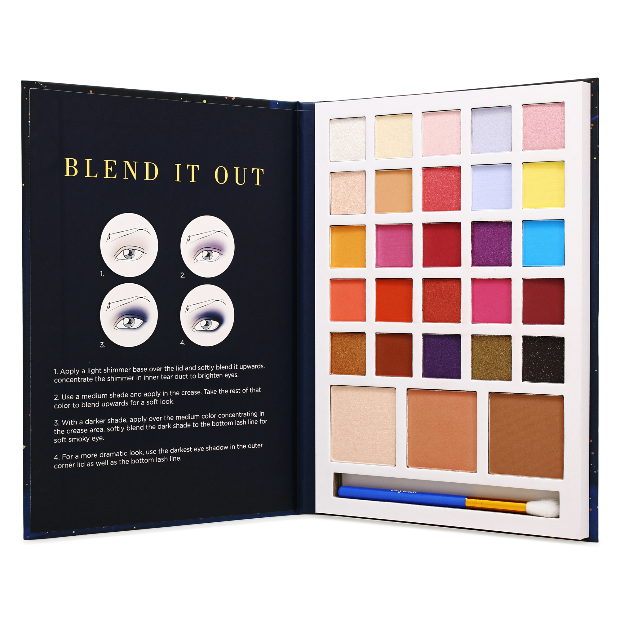 profusion® eye & face beauty book 28-piece makeup palette