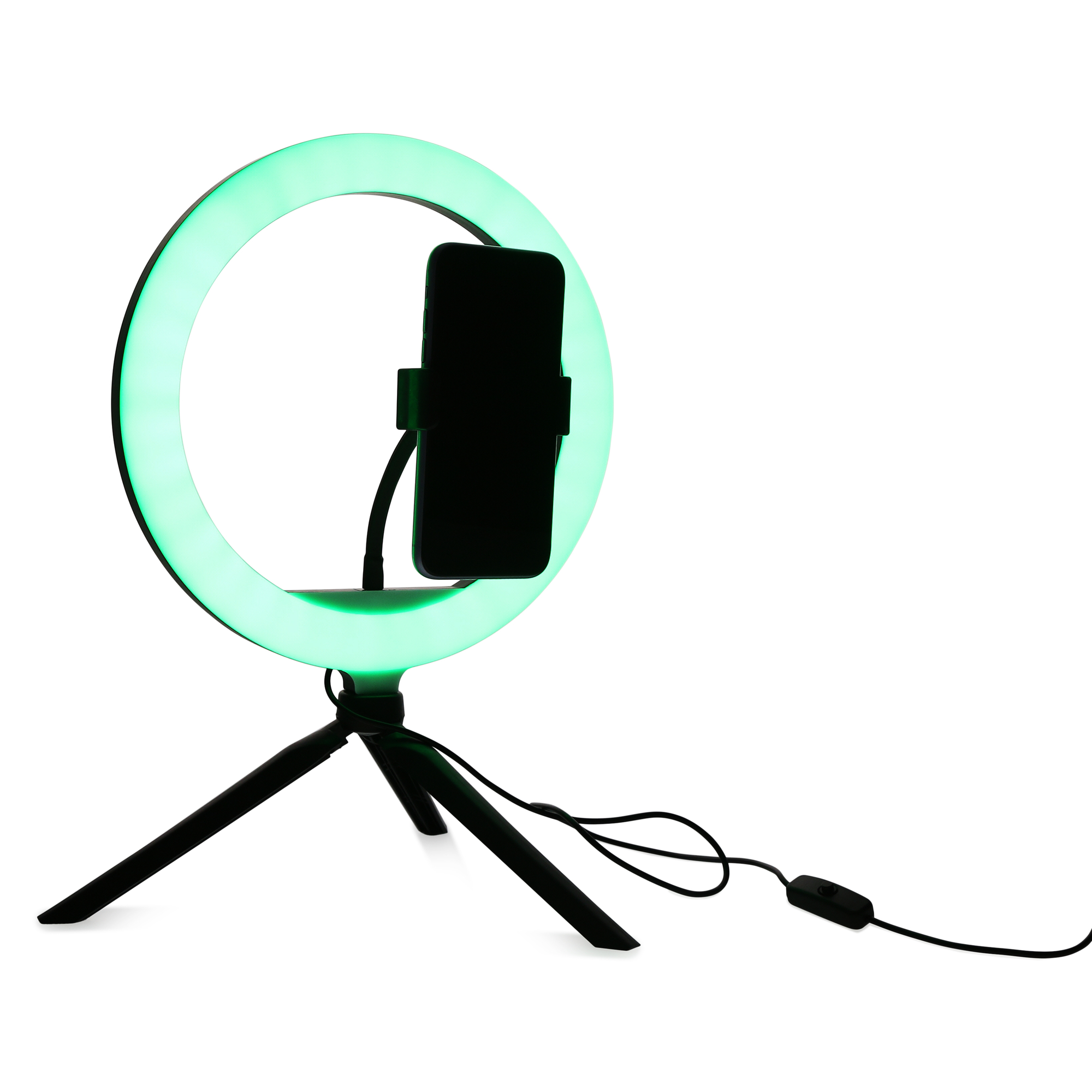 10-inch LED color-change ring light with phone mount & remote