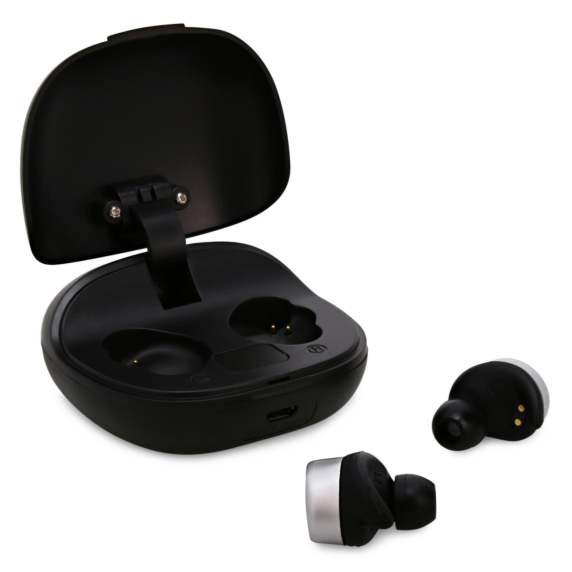 command bluetooth® earbuds with mic & LED display