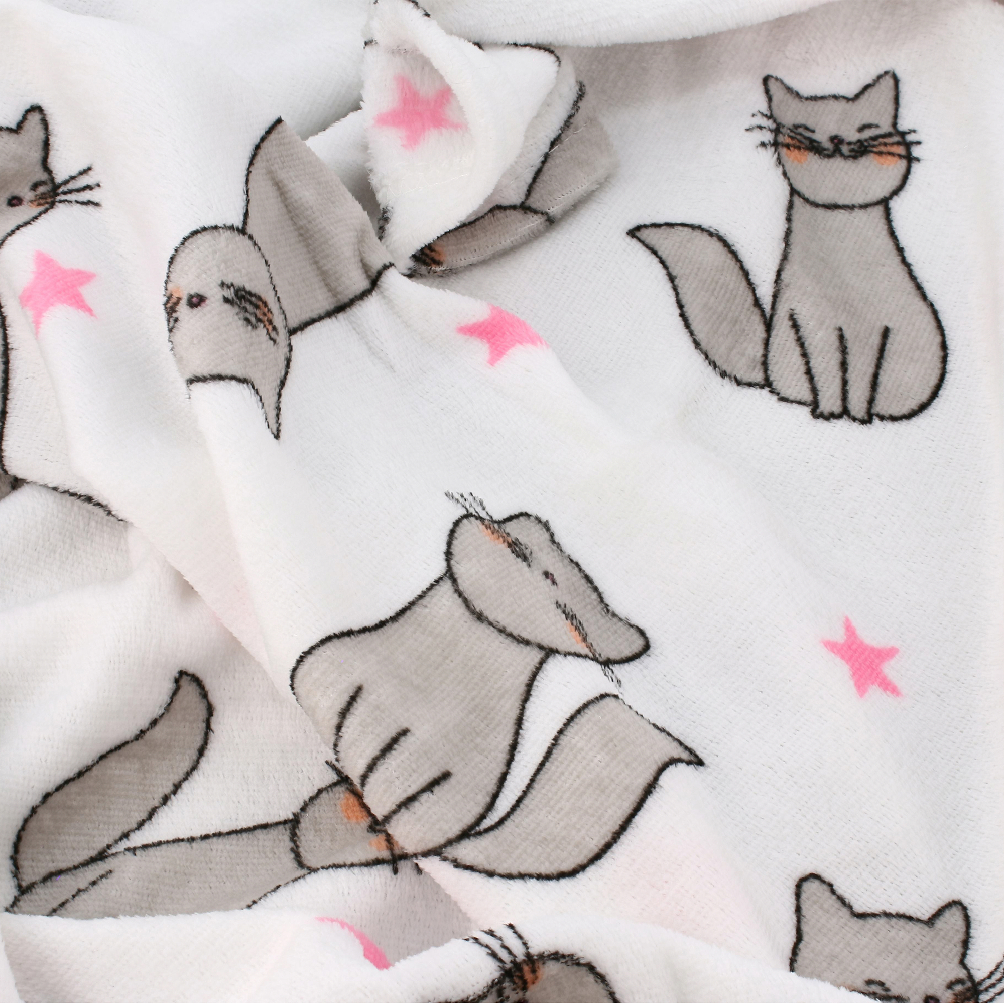 cute cat & dog blanket 50in x 60in