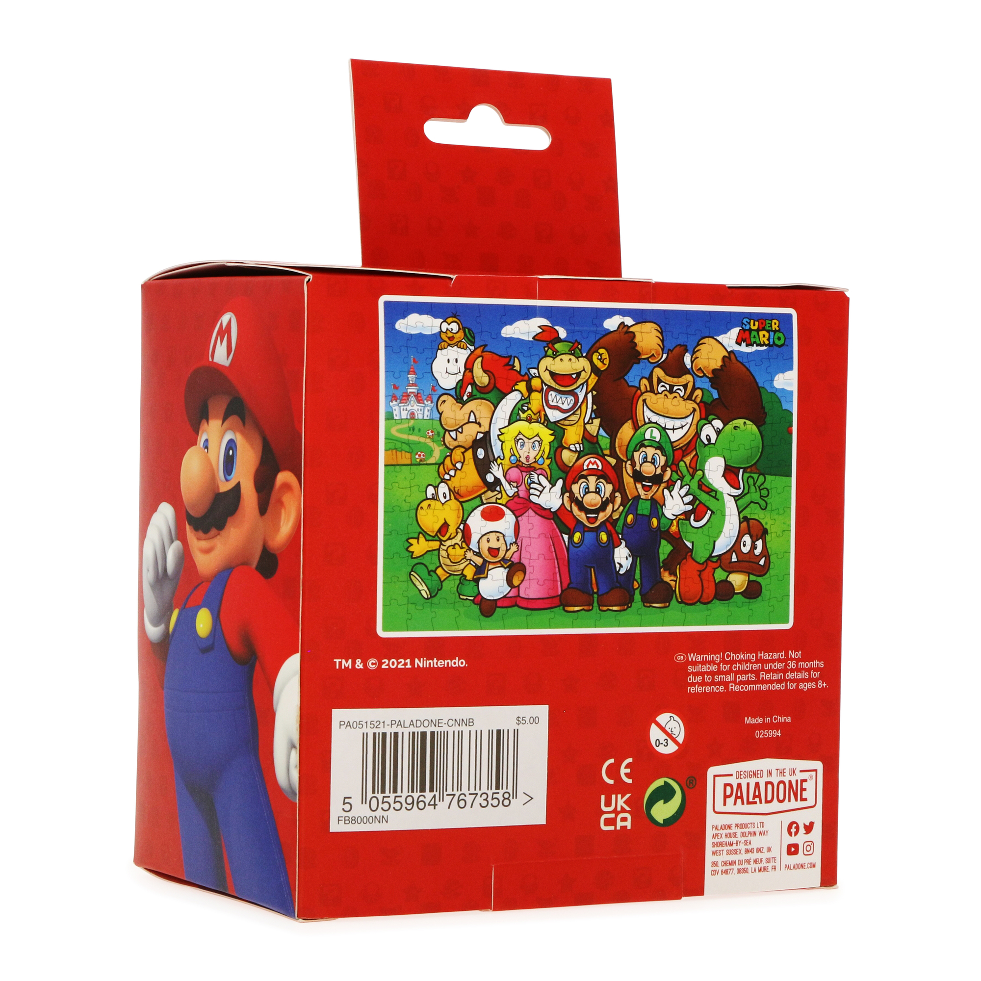 super mario™ question block puzzle tin with 250-piece jigsaw