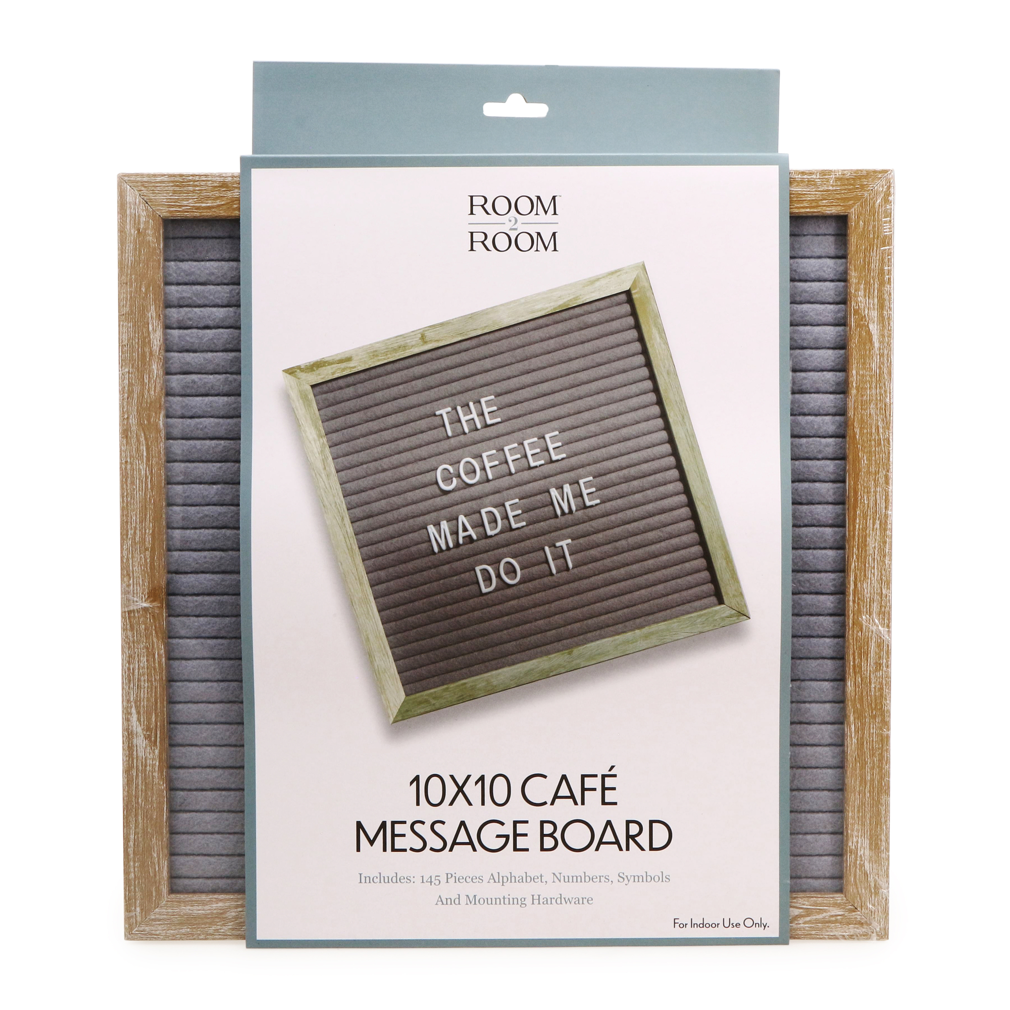 wood frame cafe message board 10in x 10in