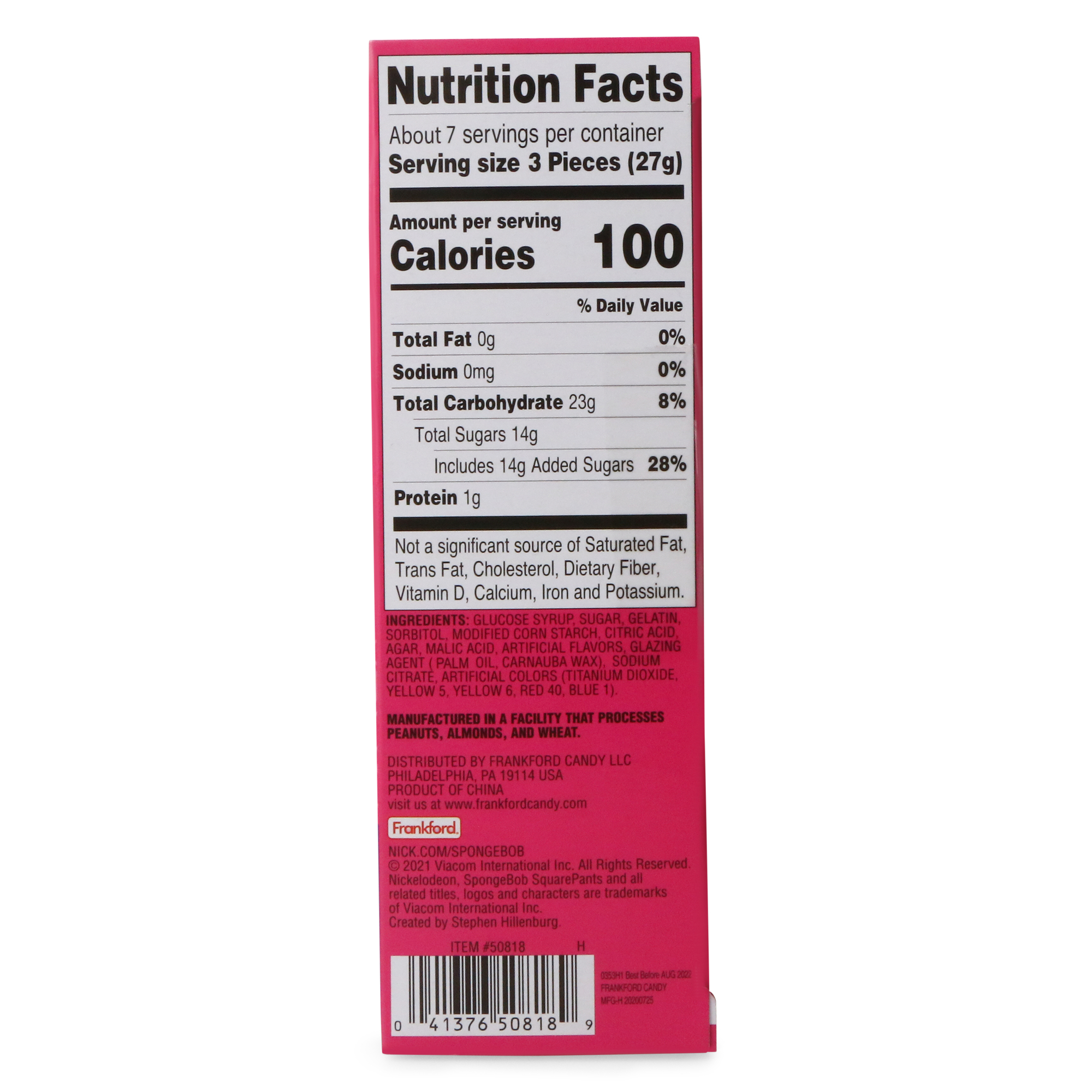 valentine heart-shaped krabby patties™ friendship exchange gummy candy 22-count