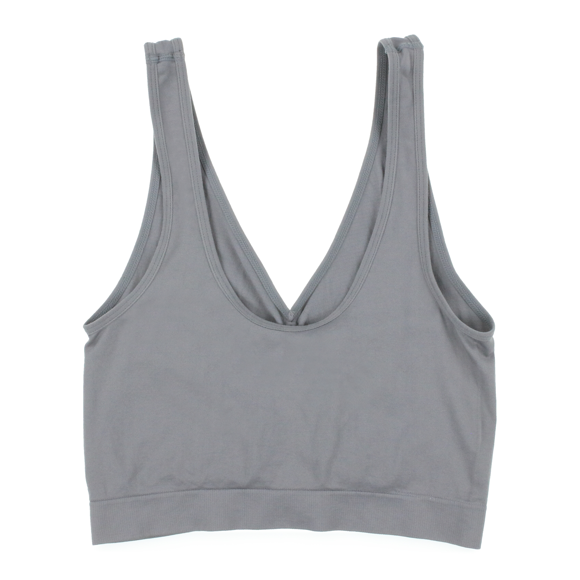 gray ruched sports bra - extra large
