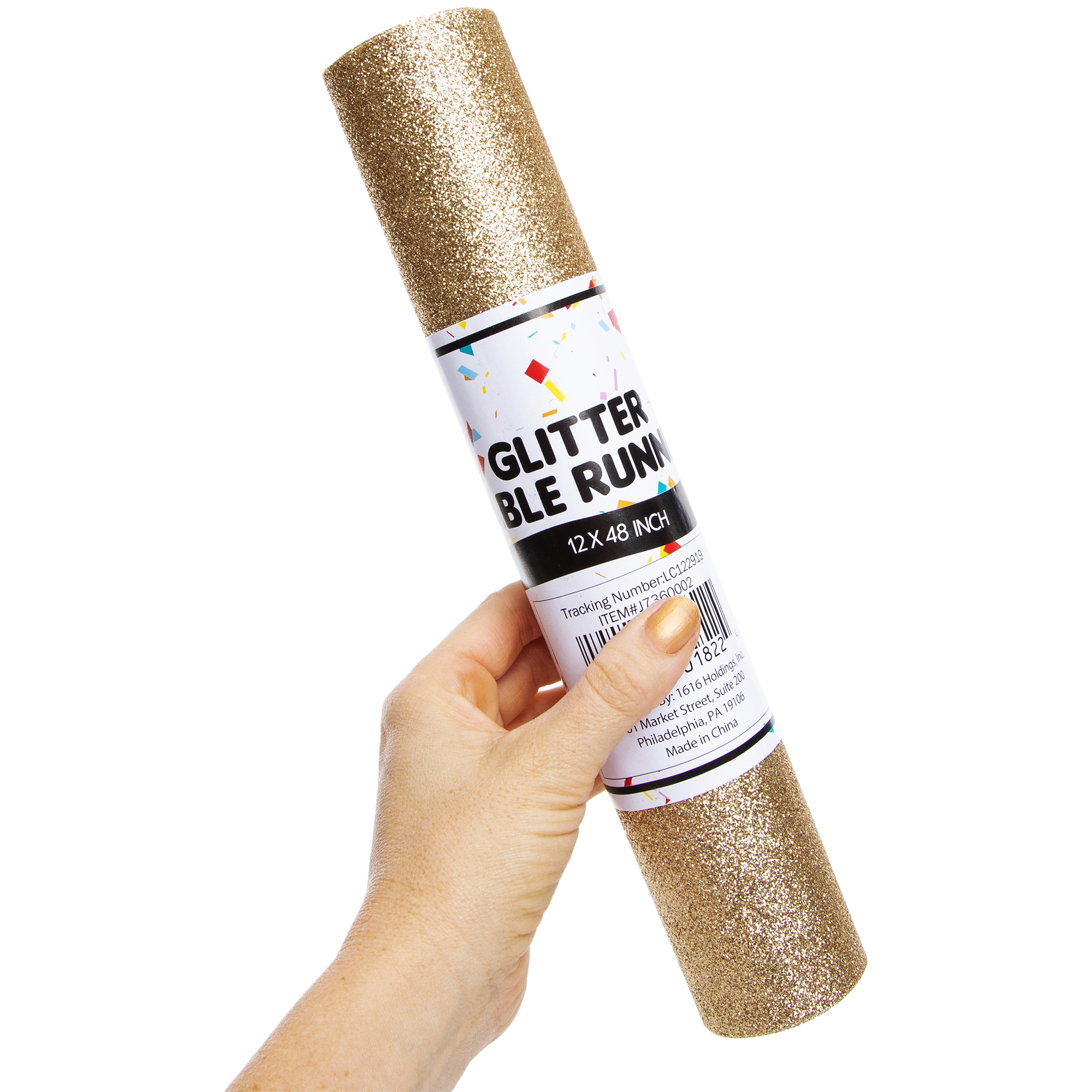 glitter table runner 12in x 48in