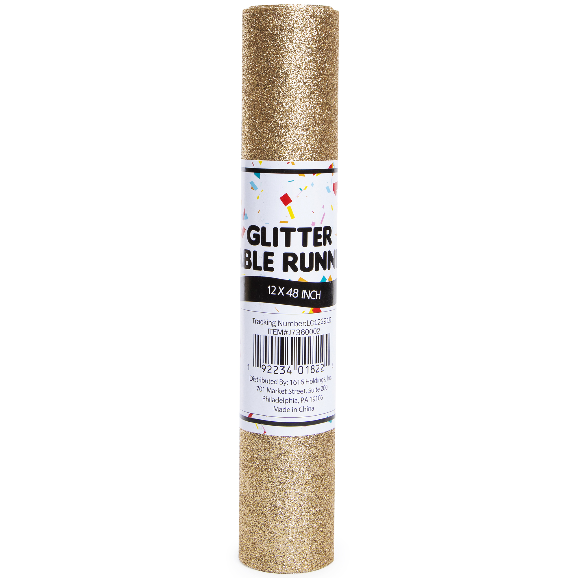 glitter table runner 12in x 48in