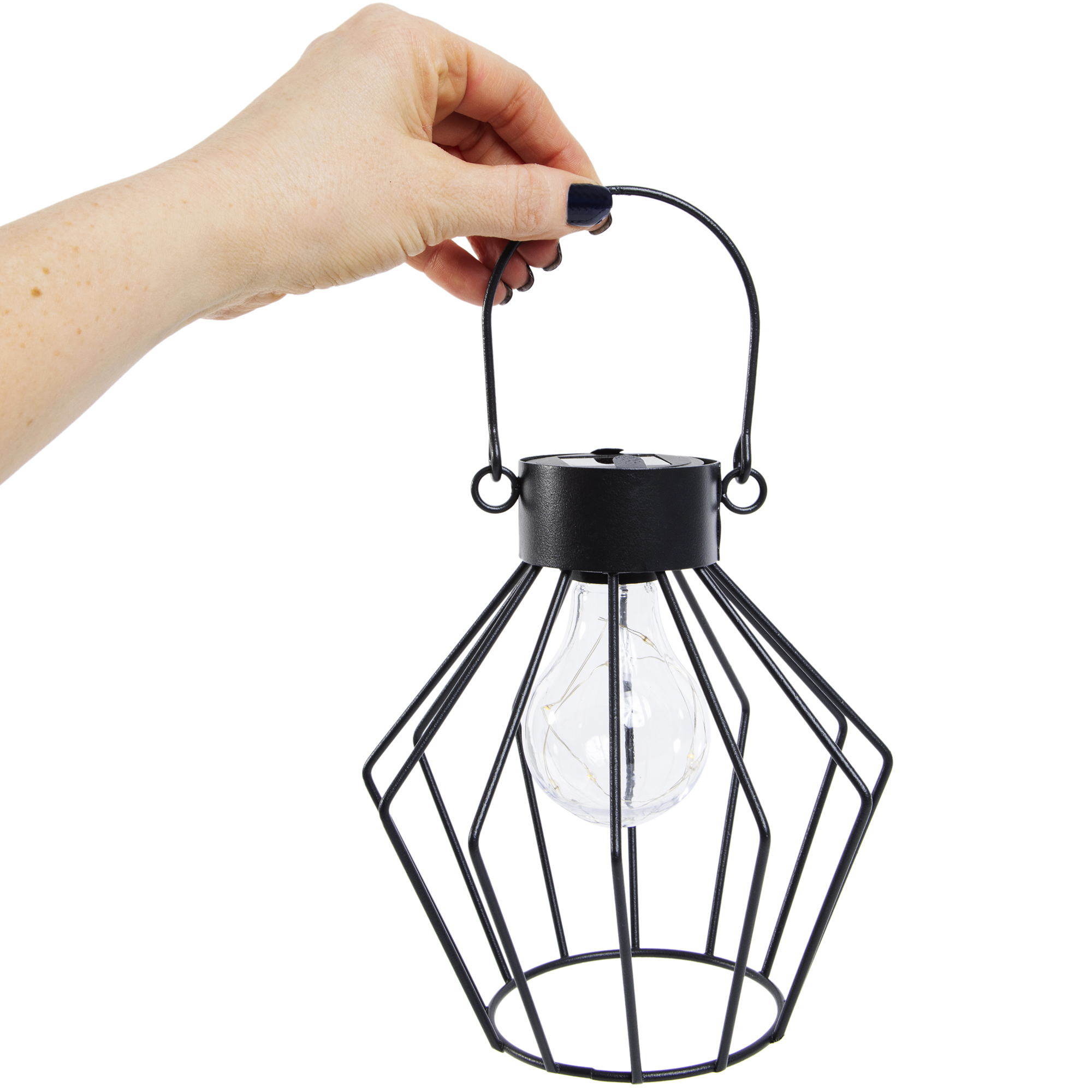 cage outdoor solar lantern