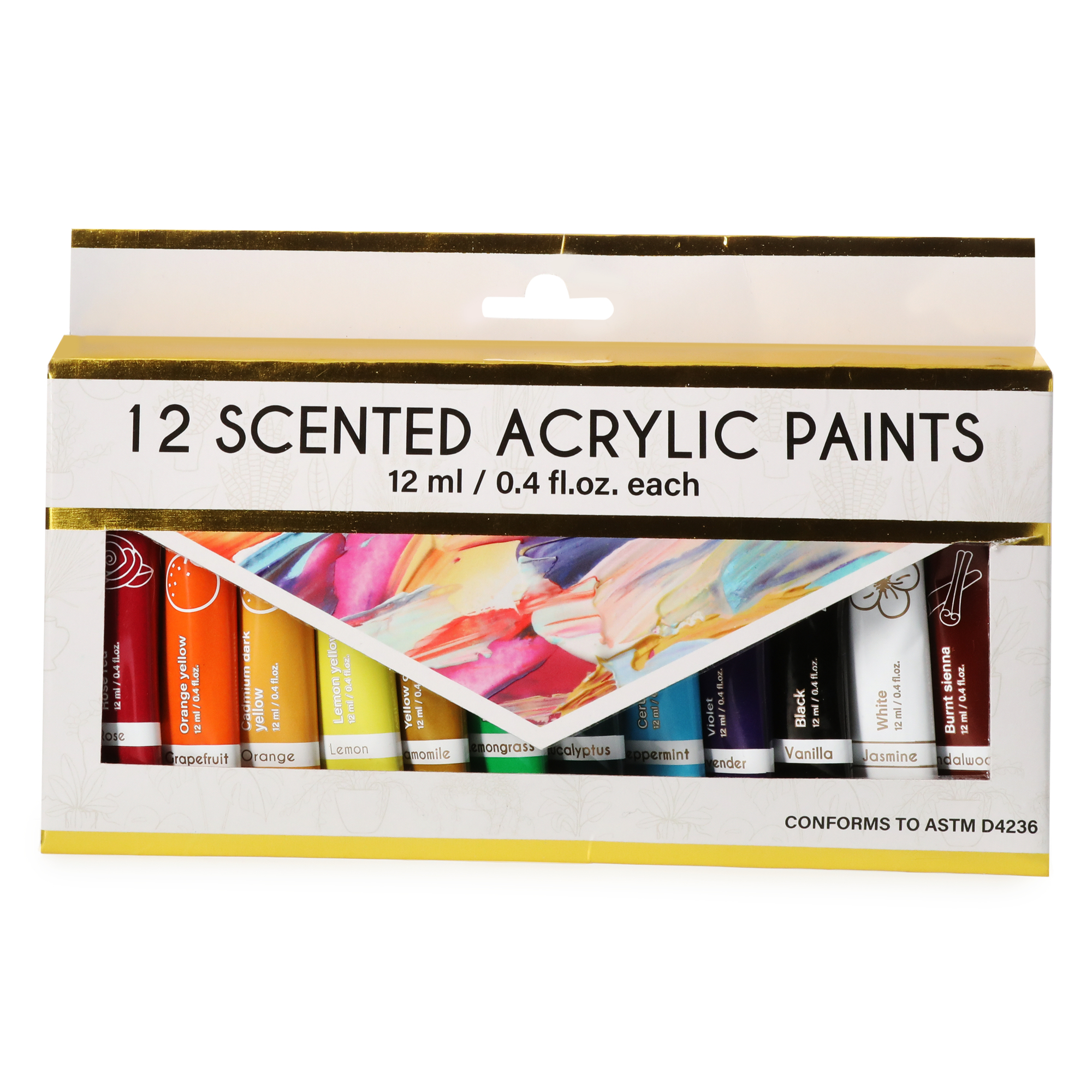 12-count scented acrylic paints, 12ml each