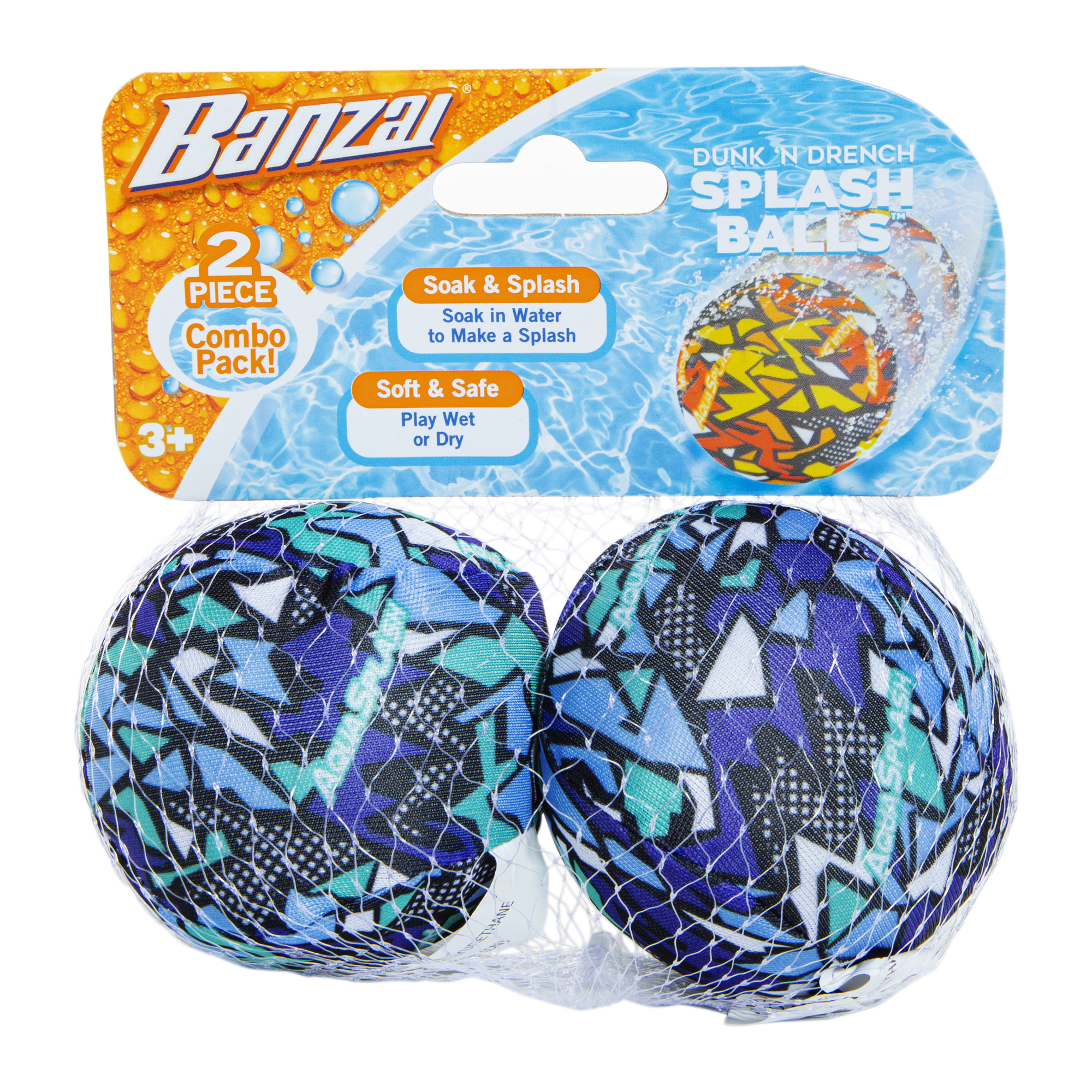 banzai dunk 'n drench splash balls 2-pack