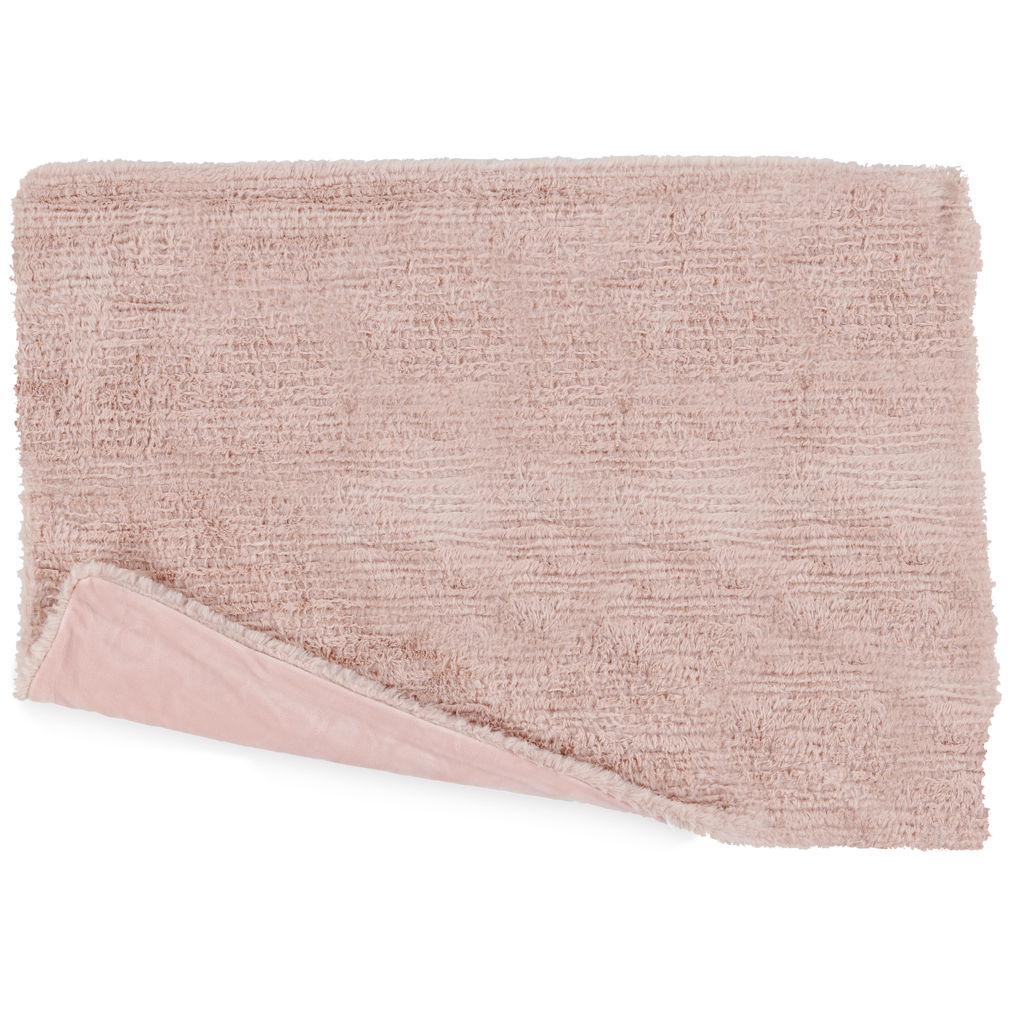 faux fur pillowcase 20in x 30in - blush