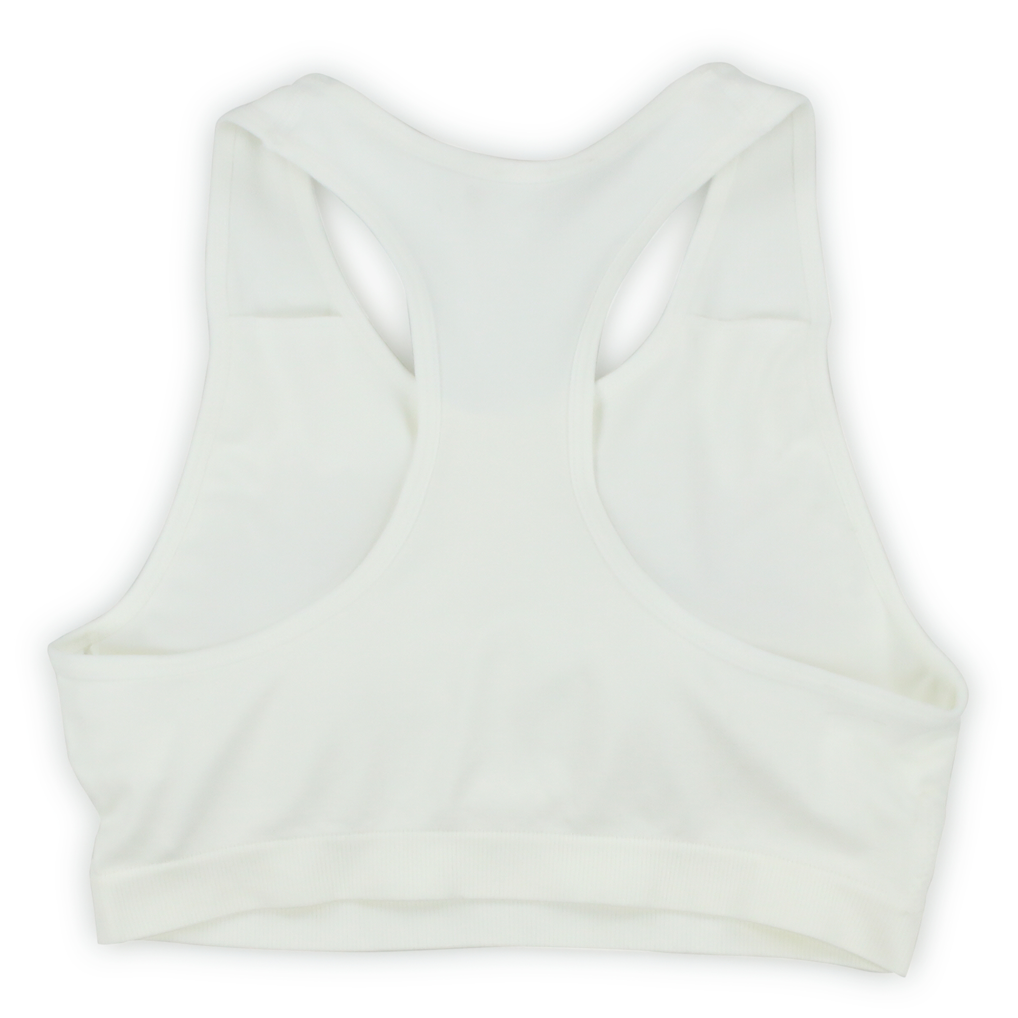 white high-neck sports bra