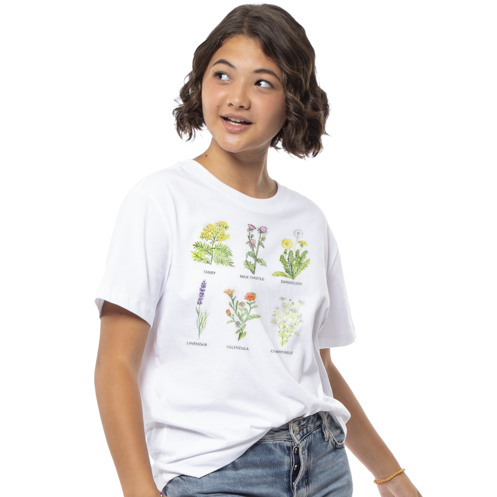 juniors healing flowers graphic tee | Five Below