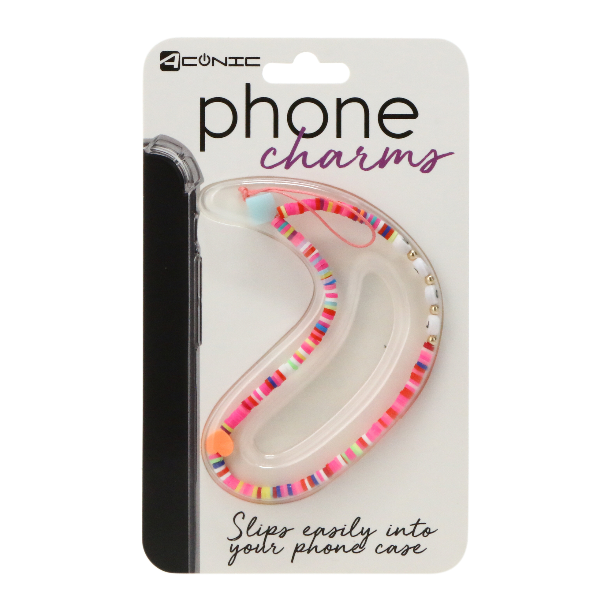 icon beads phone charm