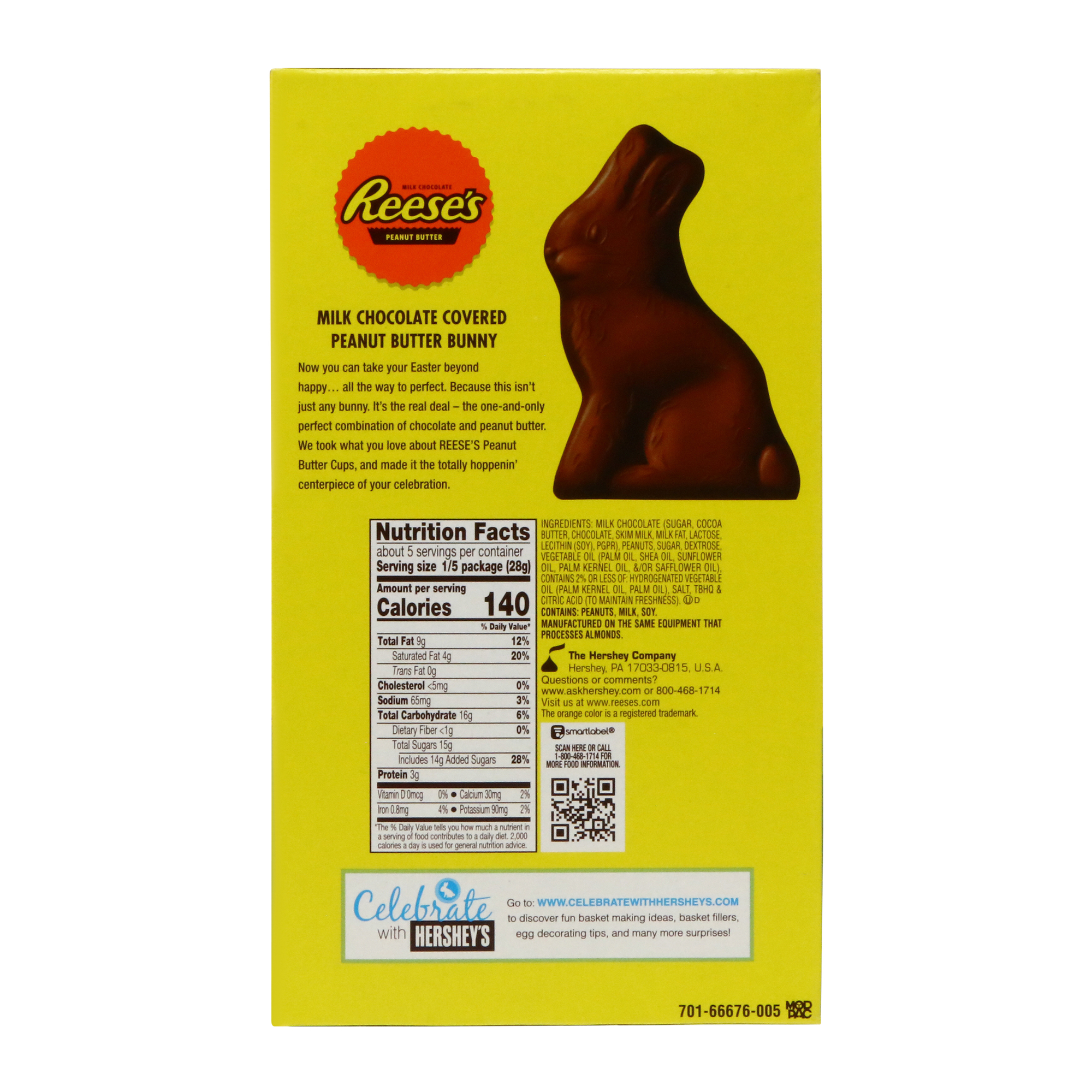 reese's® peanut butter milk chocolate bunny 5oz