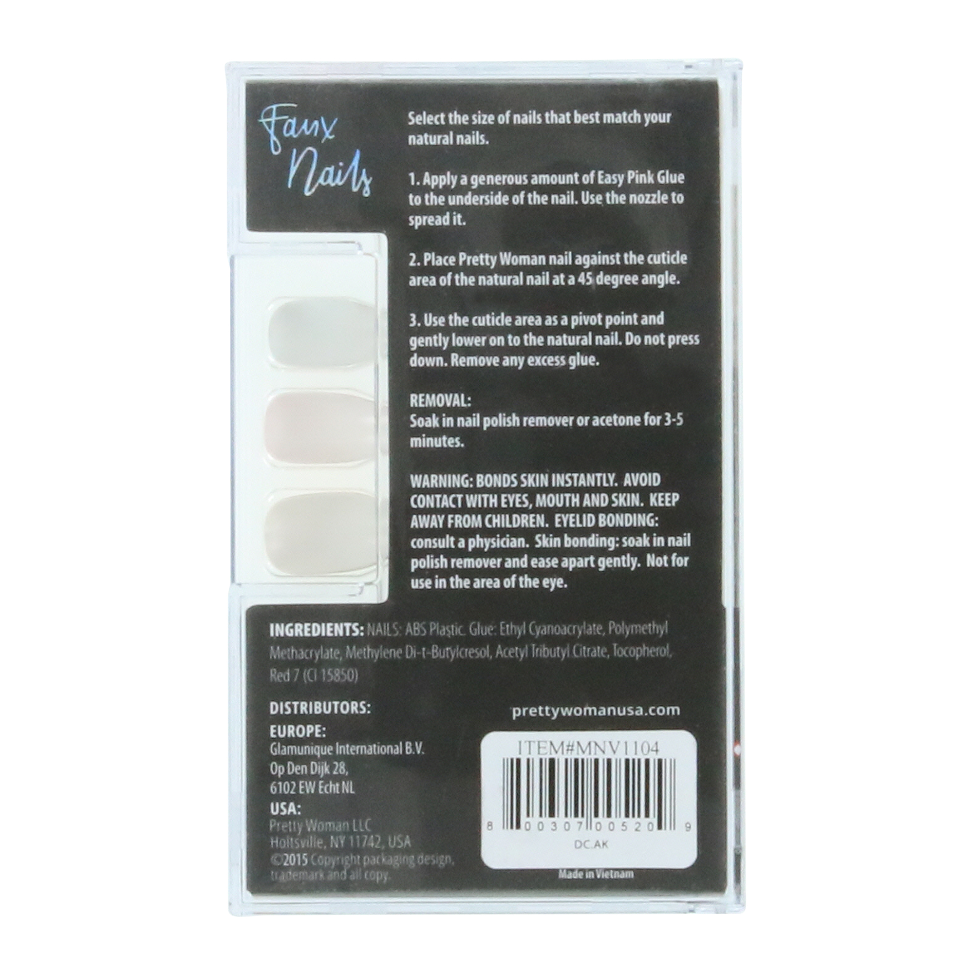 pretty woman faux nails, blue butterflies 24-count