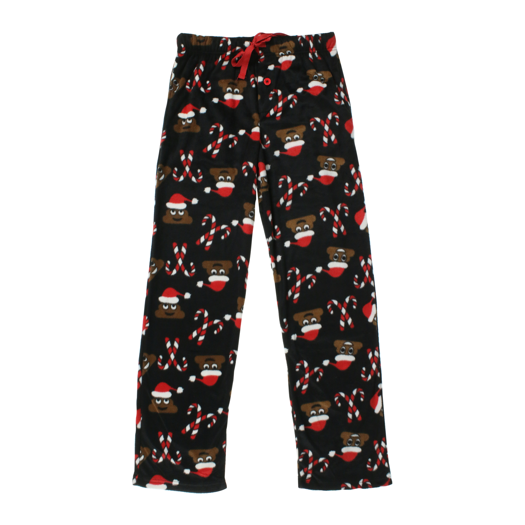 juniors holiday plush lounge pants - santa poo