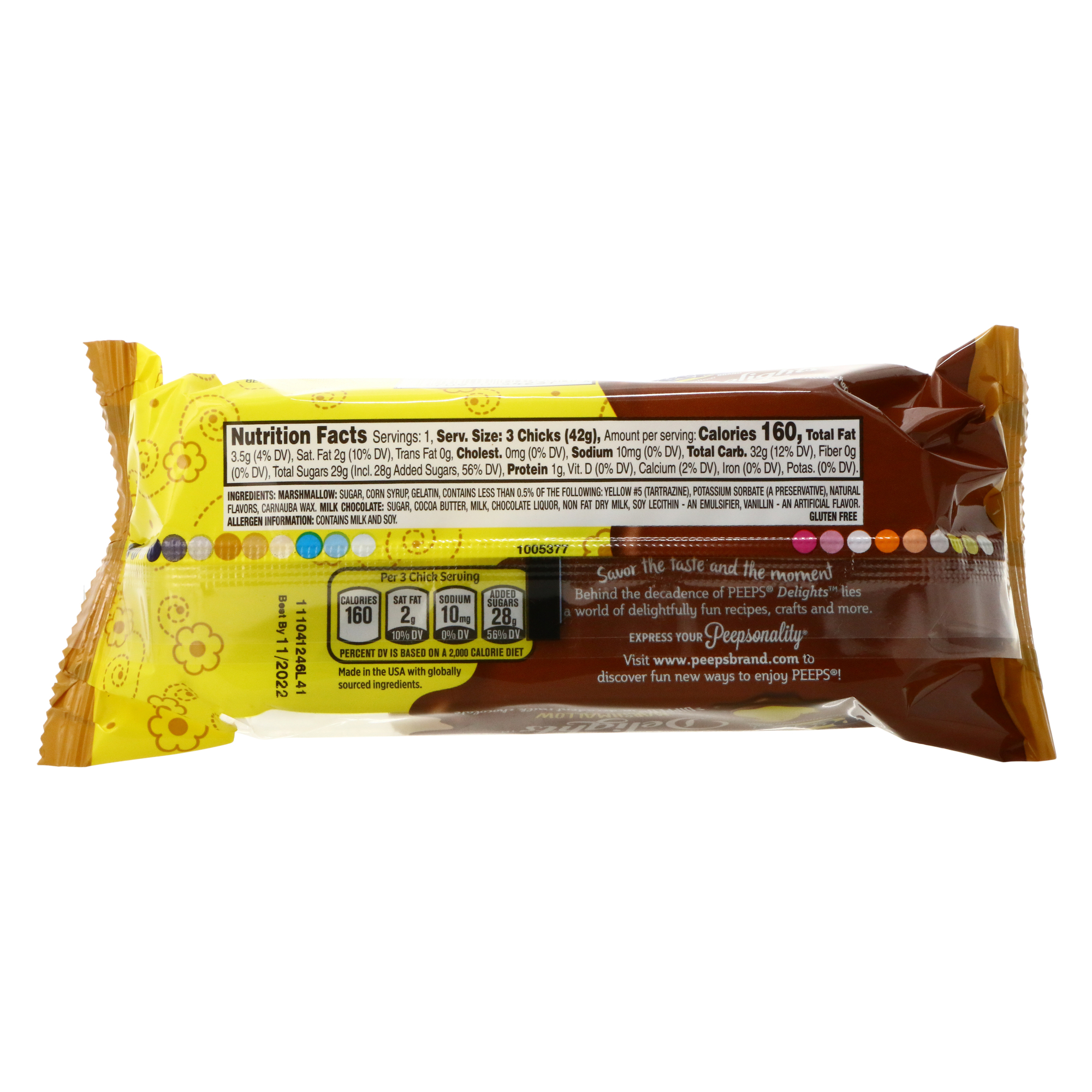 Peeps® Delights™ Milk Chocolate Dipped Marshmallow Chicks 3-Count