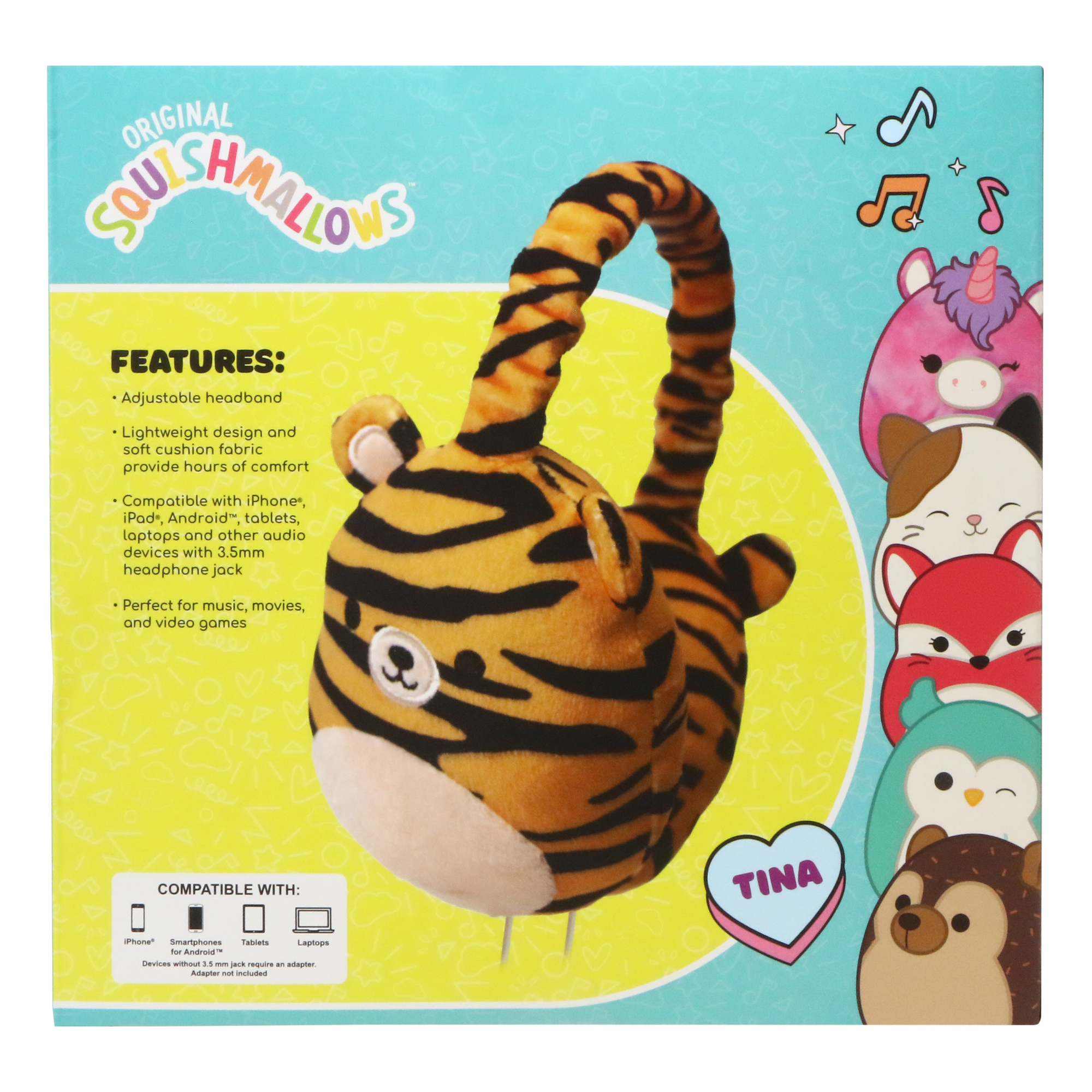 Squishmallow set in box with tiger outlet squishmallow headphones