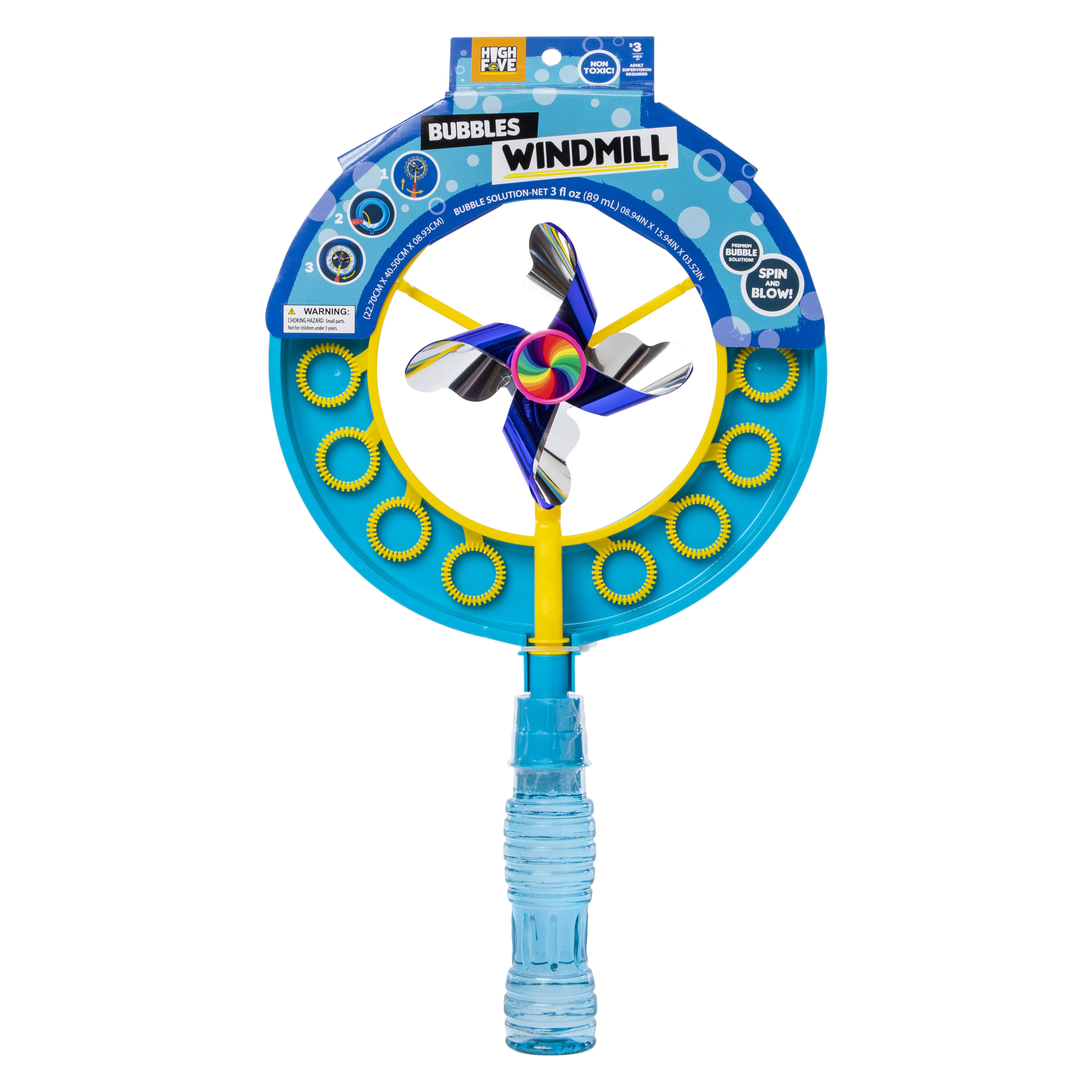 bubble windmill pinwheel & solution