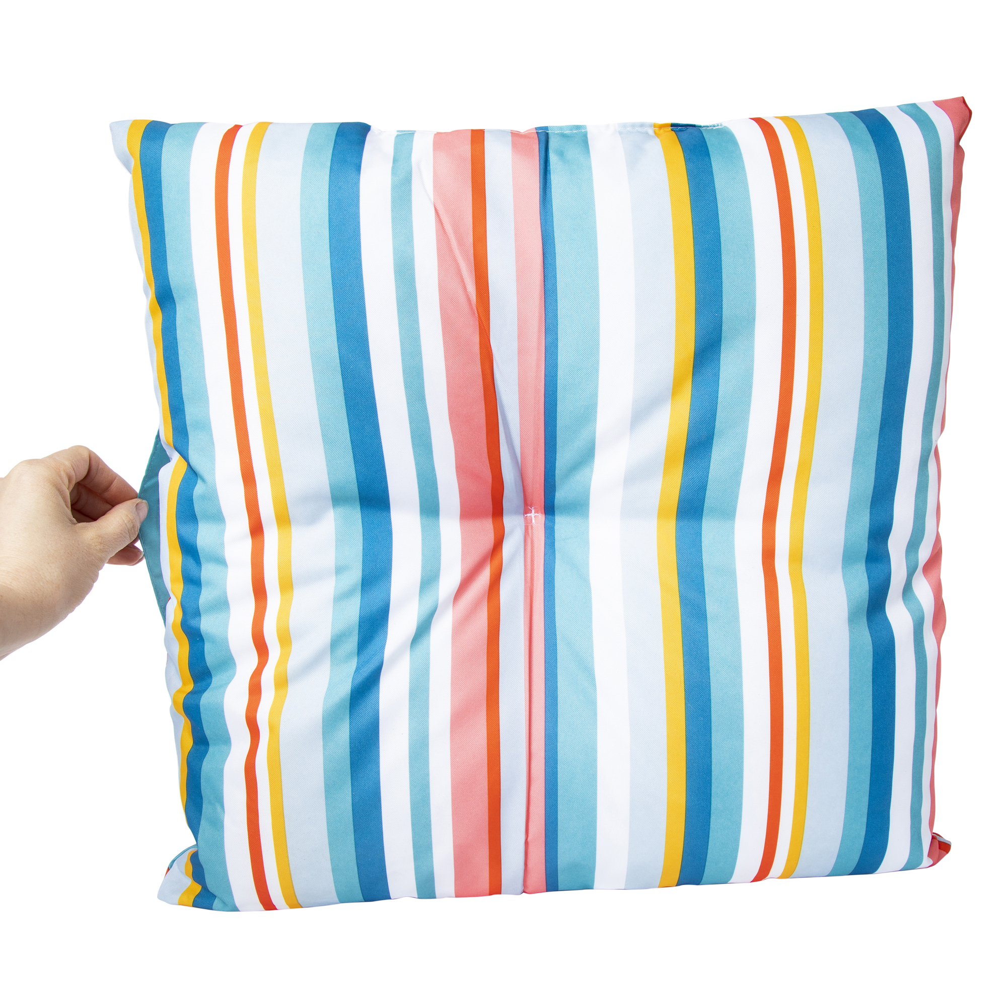 striped outdoor bolster pillow 14in