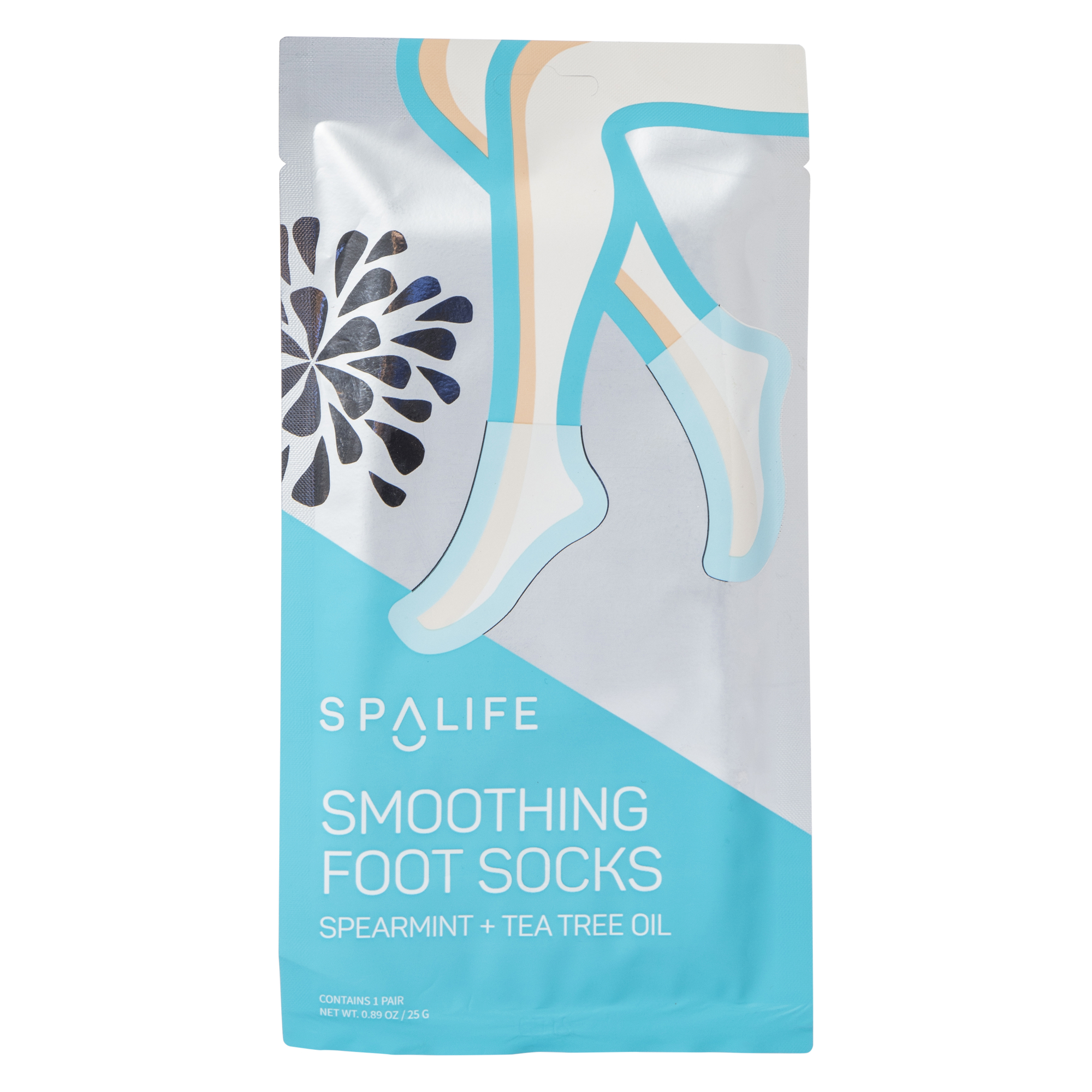 spa life™ smoothing foot socks with spearmint + tea tree oil