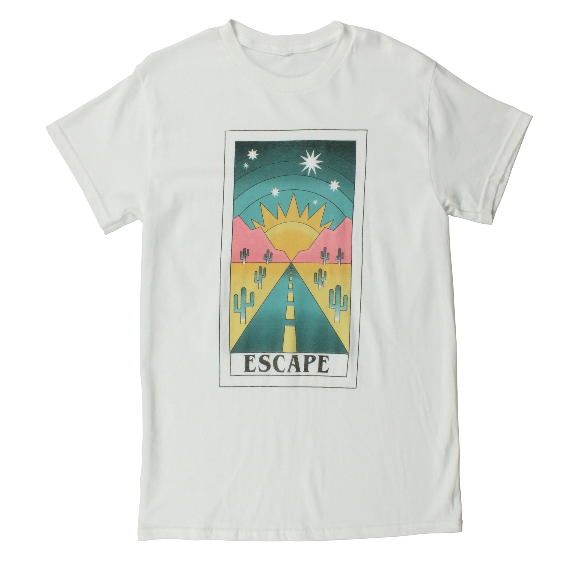 escape' desert road tarot graphic tee