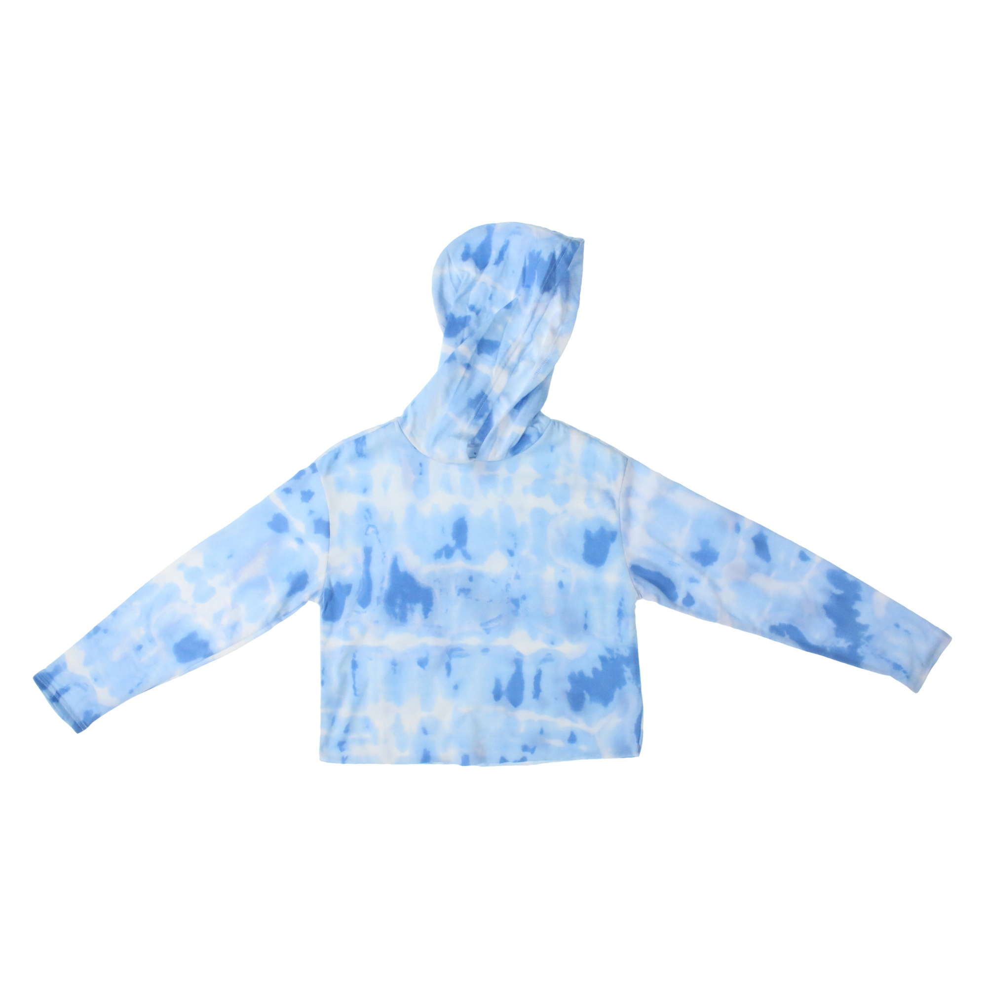 white hoodie crop top - small