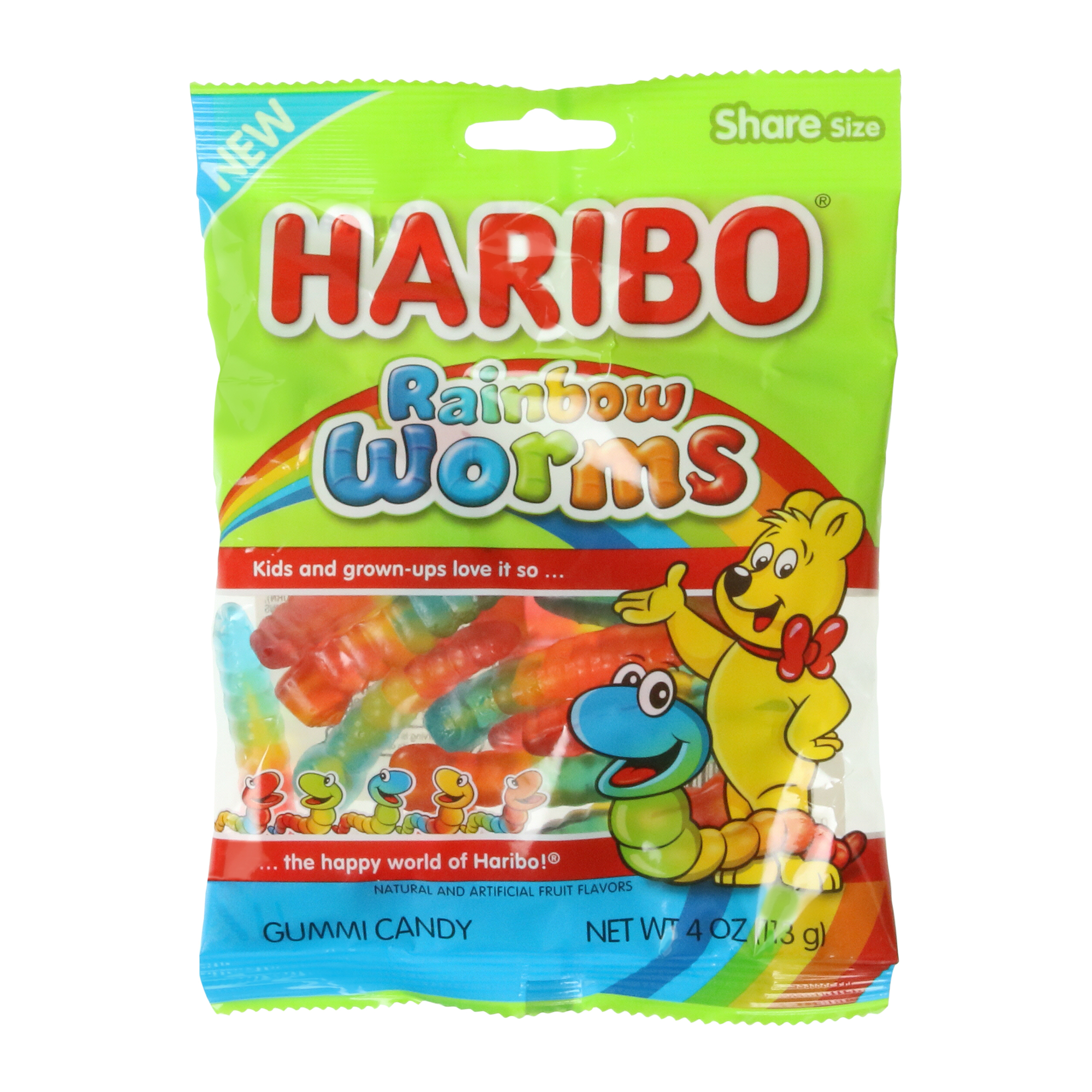 haribo® rainbow gummi worms 4oz