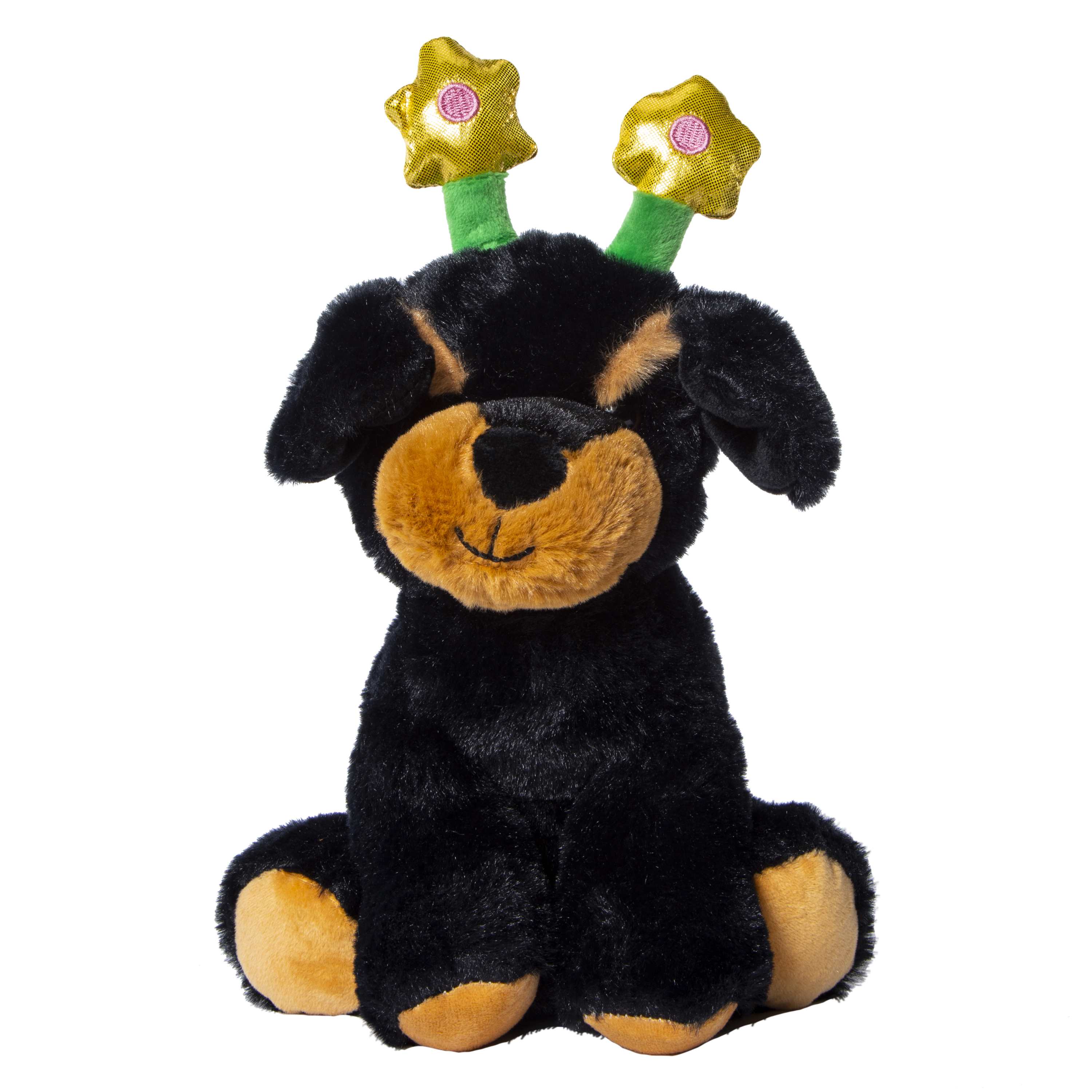 puppy stuffed animal with headband 8in