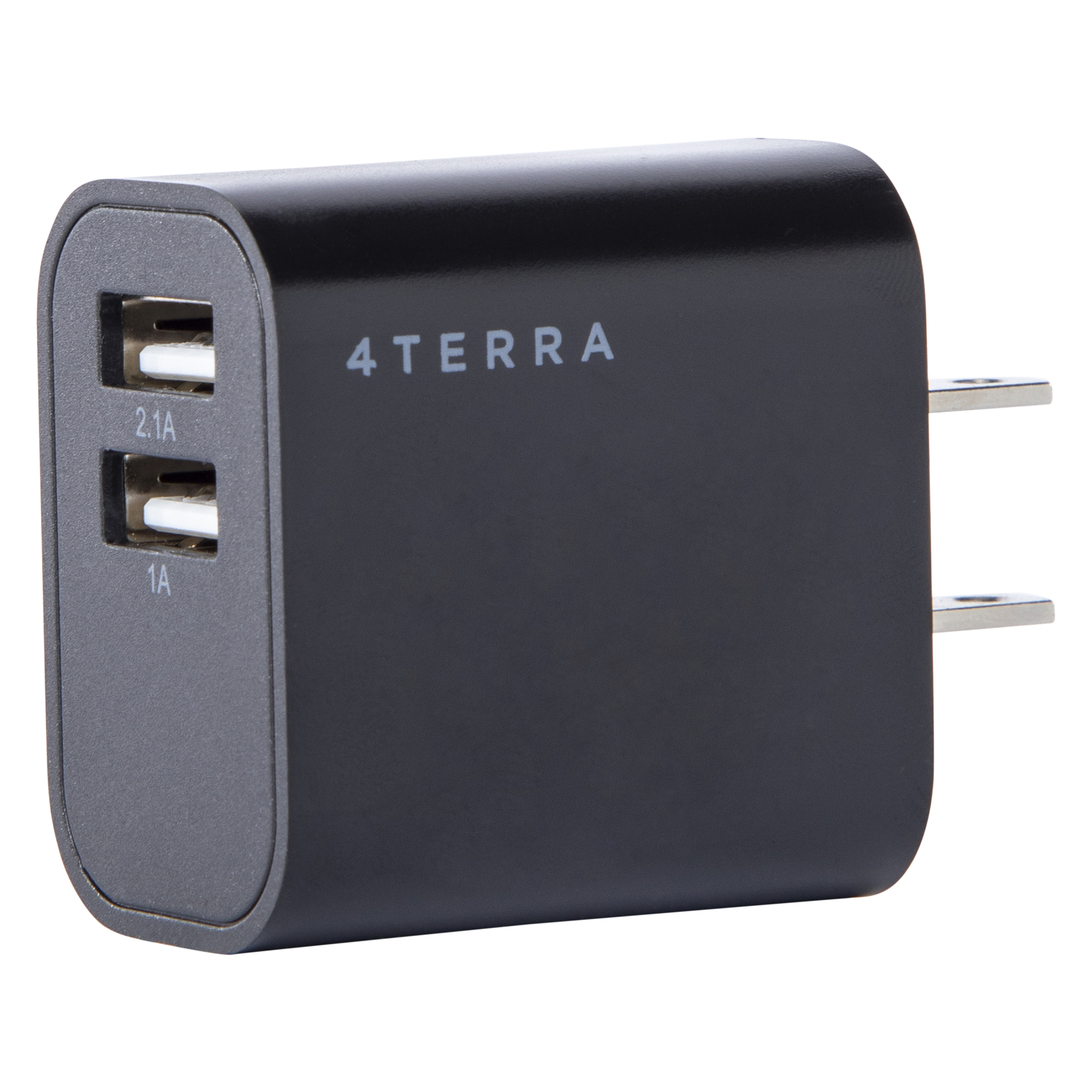 4terra® recycled usb-a dual port wall charger