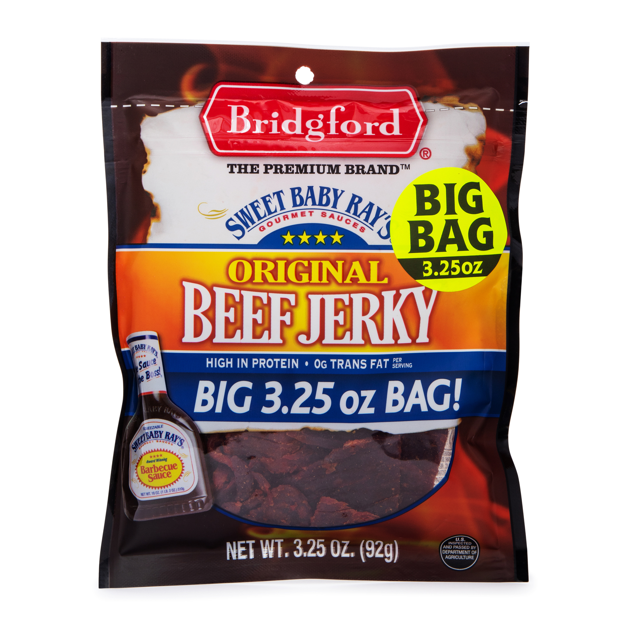 bridgford® sweet baby ray's® original beef jerky 3.25oz