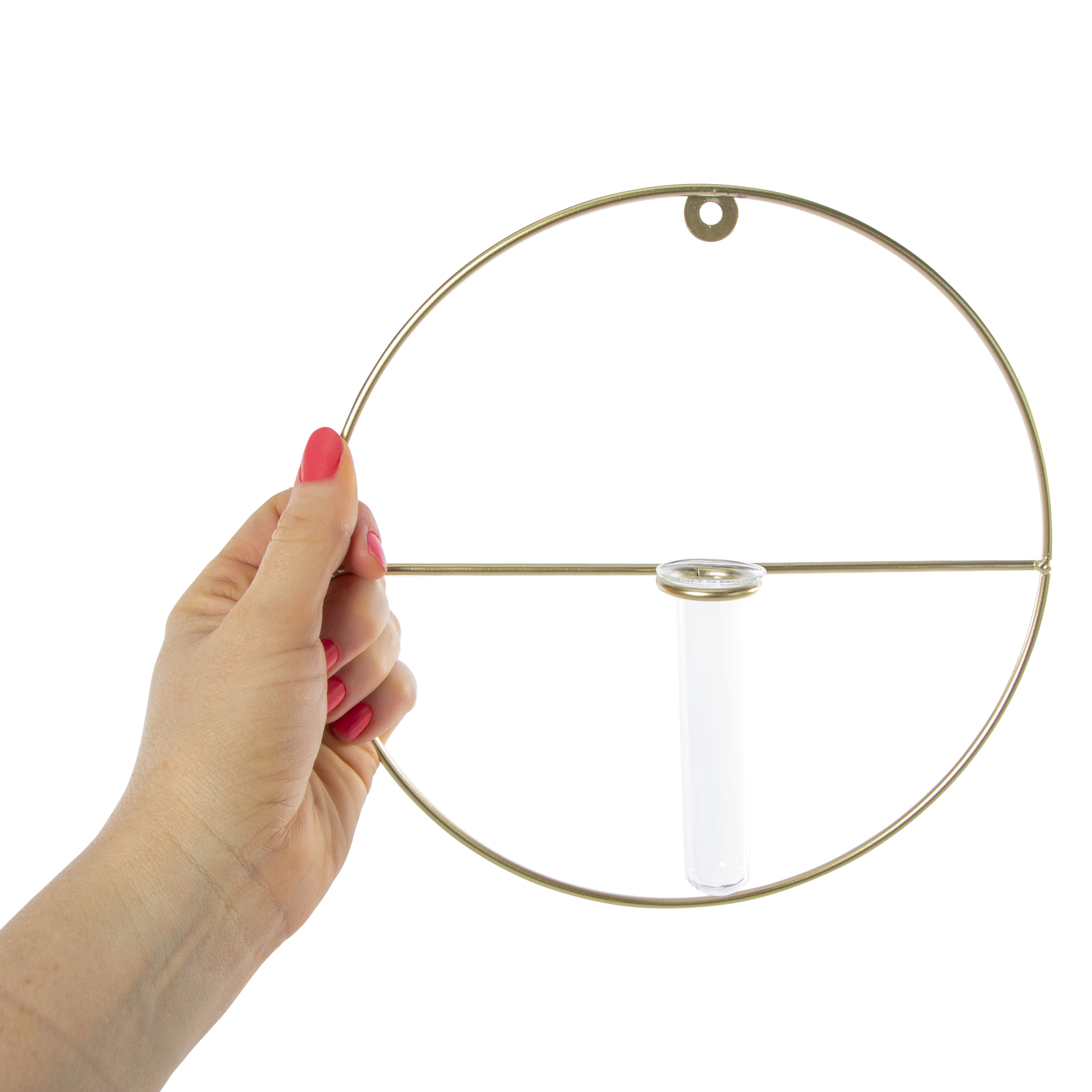 metal & glass wall mounted planter 8.6in